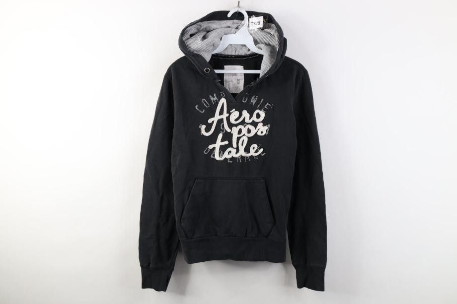 Aeropostale Vintage 90s Y2K Aeropostale Spell Out Babydoll Hoodie Black Size M / US 6-8 / IT 42-44 - 1 Thumbnail