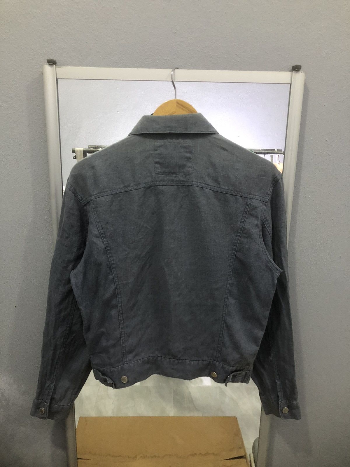 Japanese Brand Valman Japan 100% Linen Denim Style Trucker Jacket Size US XS / EU 42 / 0 - 11 Thumbnail