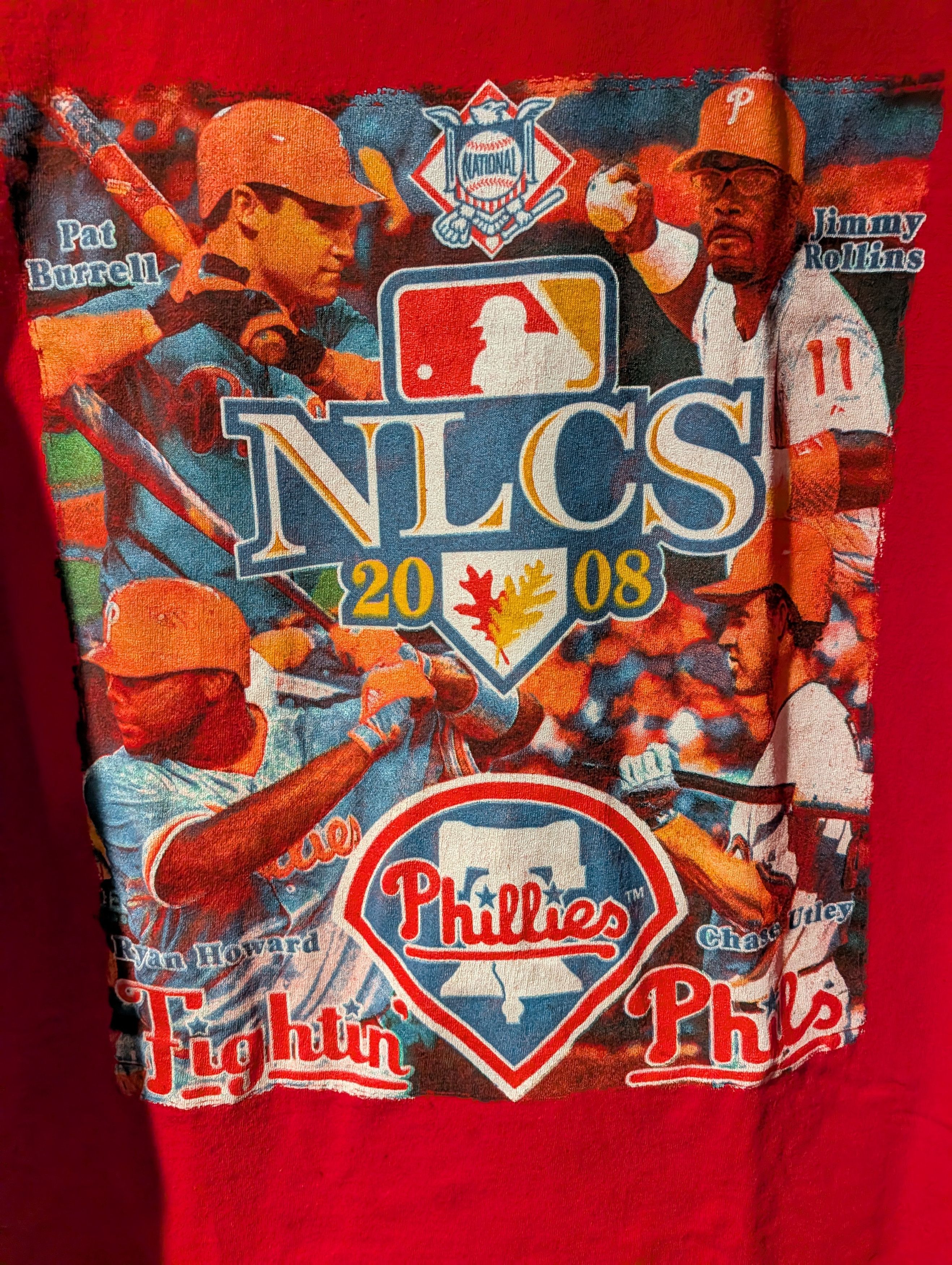 MLB Vintage 2008 MLB NLCS Phillies vs Dodgers Fightin T Shirt Size US L / EU 52-54 / 3 - 2 Thumbnail