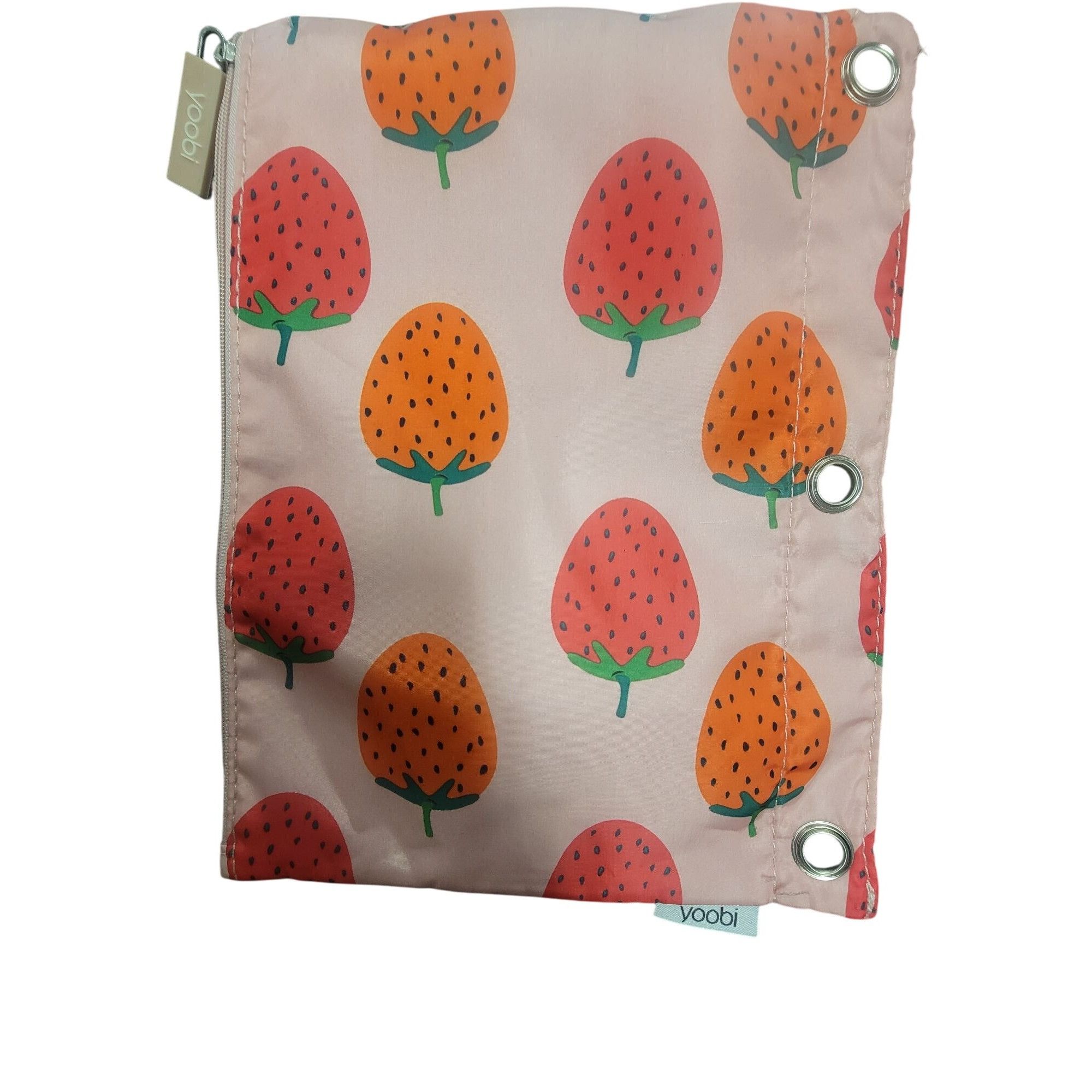 Other Yoobi Binder Zip Case & Coin Purse - "Berry Cool" Strawberry Size ONE SIZE - 3 Thumbnail