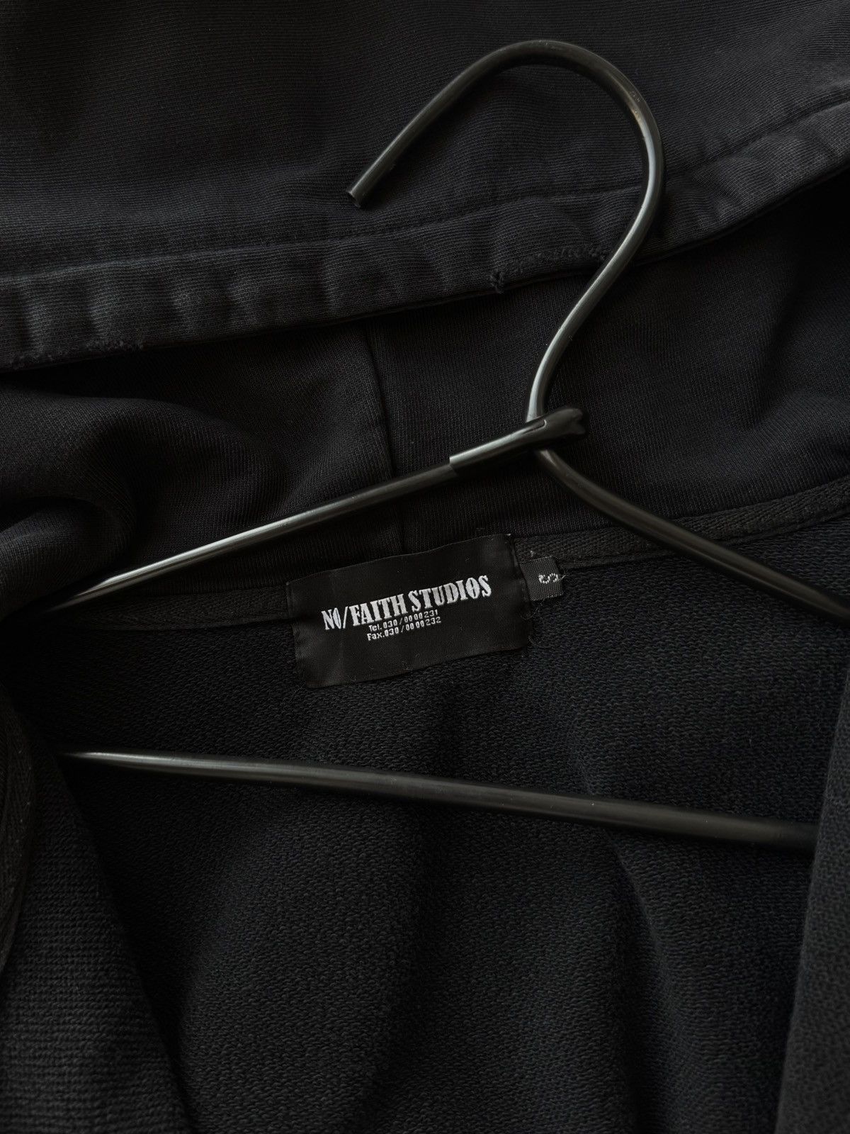 No Faith Studios NFS ZIP JACKET Washed Black Zip Up Hoodie no faith Studios Size US S / EU 44-46 / 1 - 4 Thumbnail