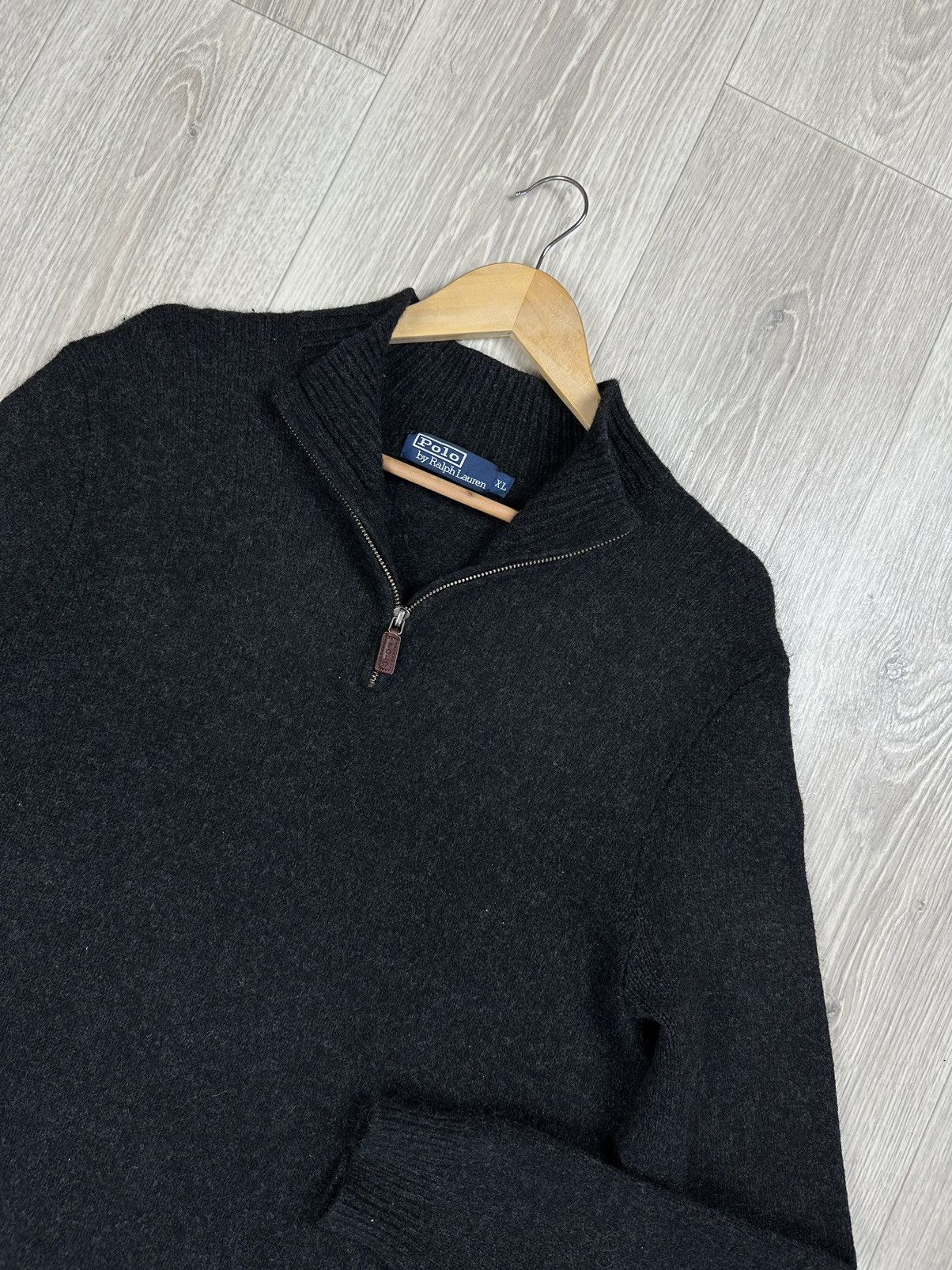 Polo Ralph Lauren × Ralph Lauren × Vintage Vintage Polo Ralph Lauren 1/4 Zip Wool Sweater 90s Size US XL / EU 56 / 4 - 2 Thumbnail