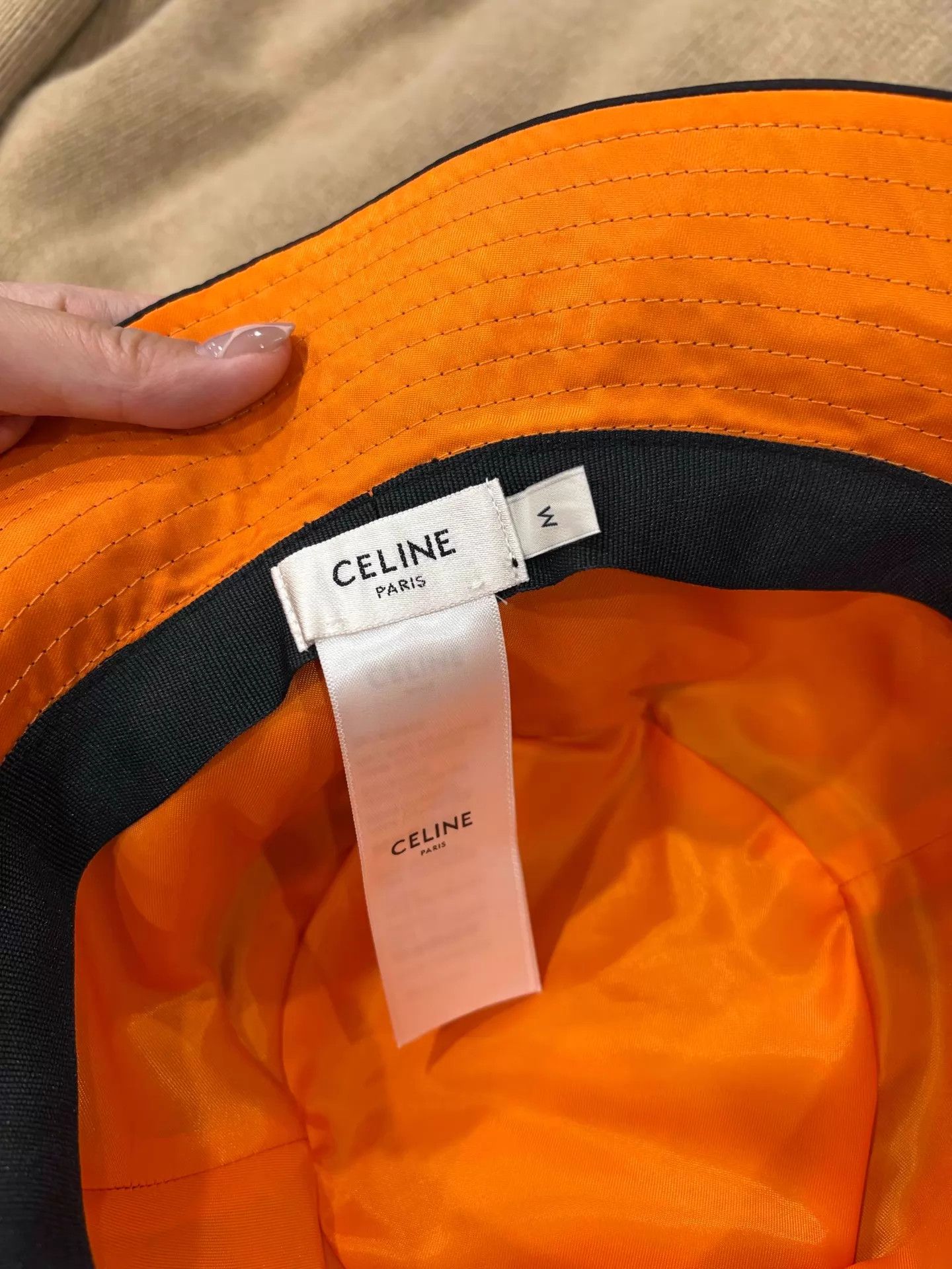 Celine Celine Tartan Logo Black Nylon Fisherman Hat M58 Unisex Size ONE SIZE - 7 Thumbnail