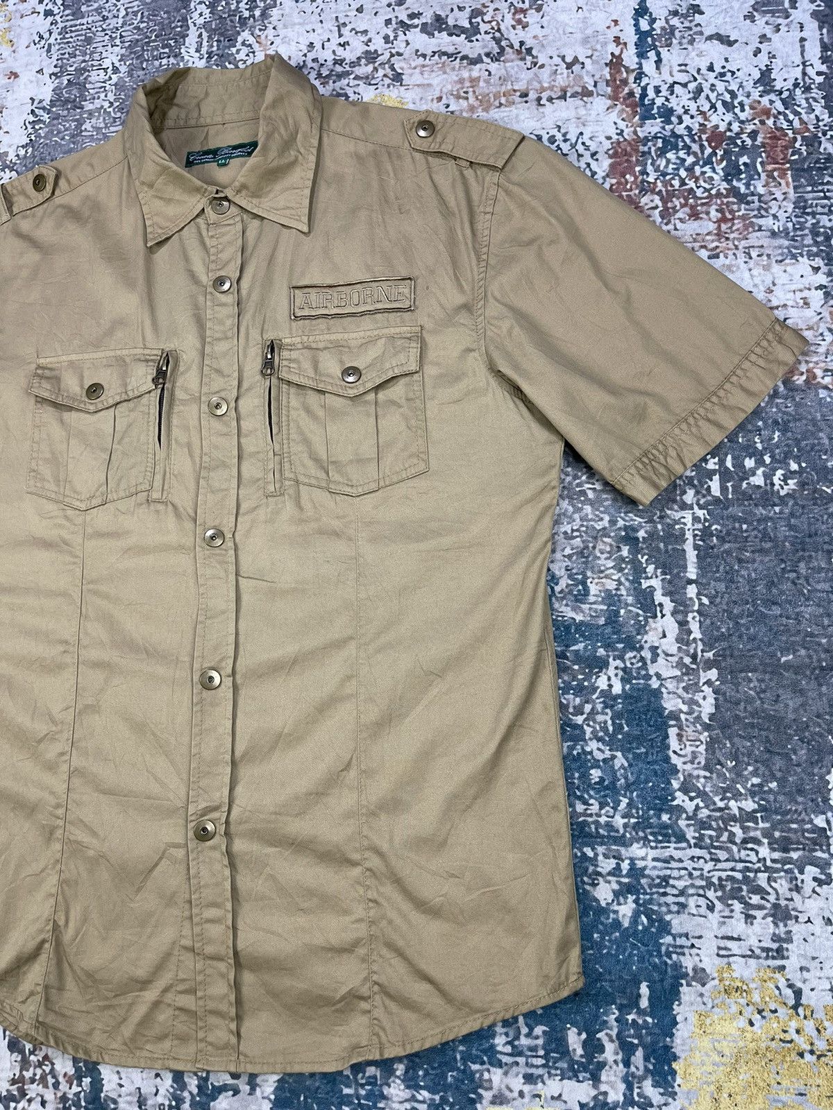 Japanese Brand Create Barefoot Military Airborne Button Down Shirt Size US M / EU 48-50 / 2 - 4 Thumbnail