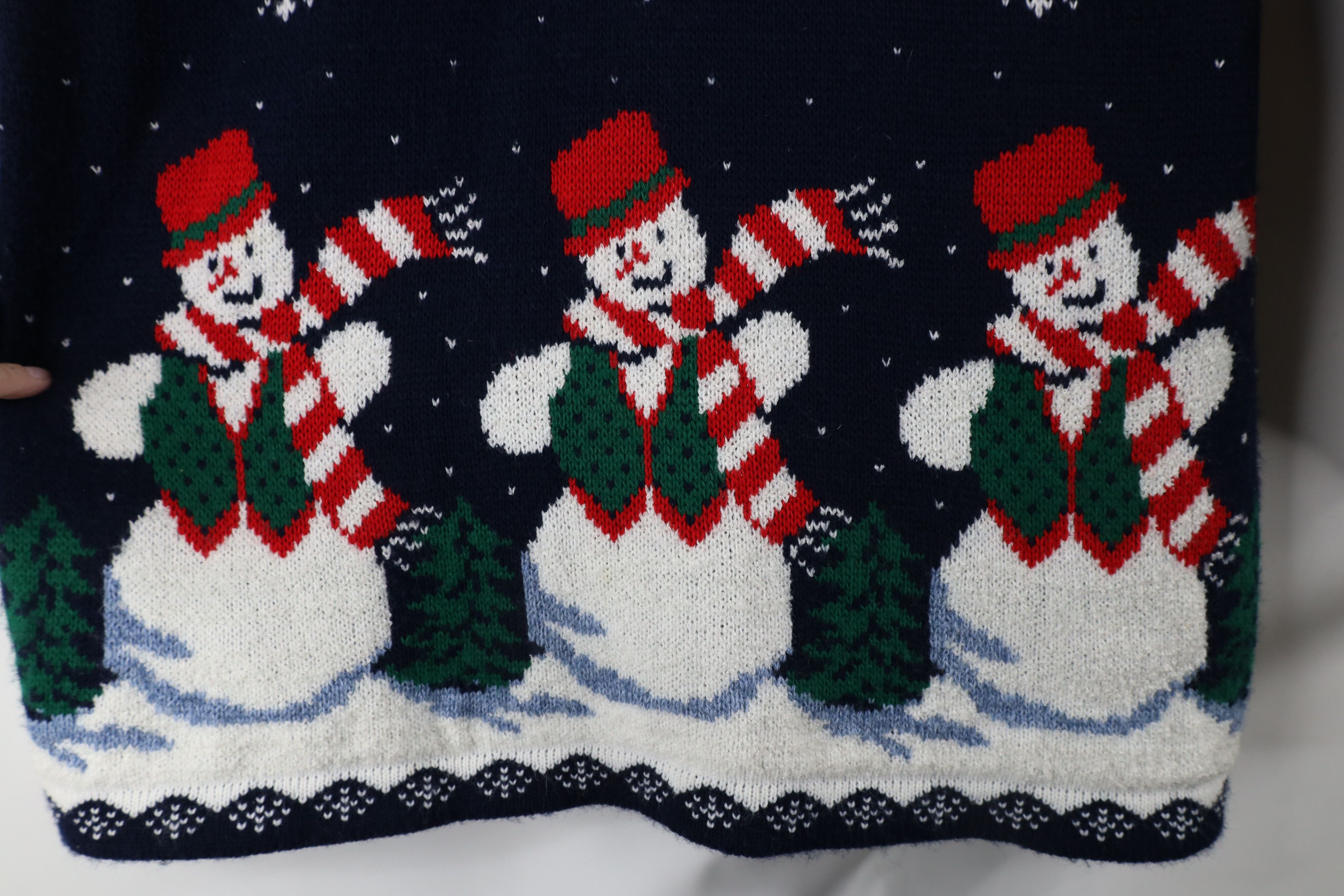 Vintage Vintage 90s Streetwear Christmas Snowman Knit Tunic Sweater Size L / US 10 / IT 46 - 5 Thumbnail