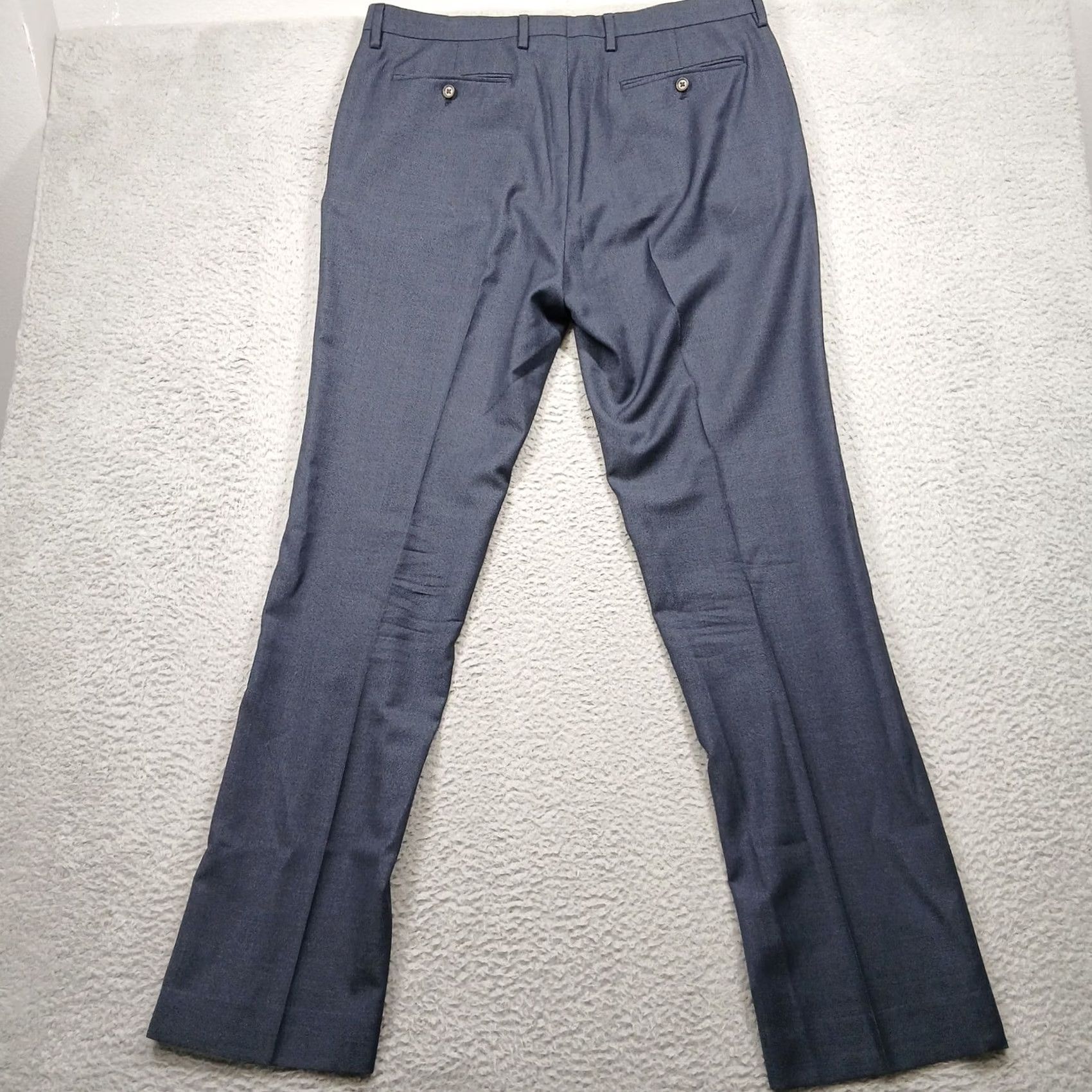Banana Republic Banana Republic Dress Pants Men 36x36 Gray Slim Fit Wool Modern Size US 36 / EU 52 - 3 Thumbnail
