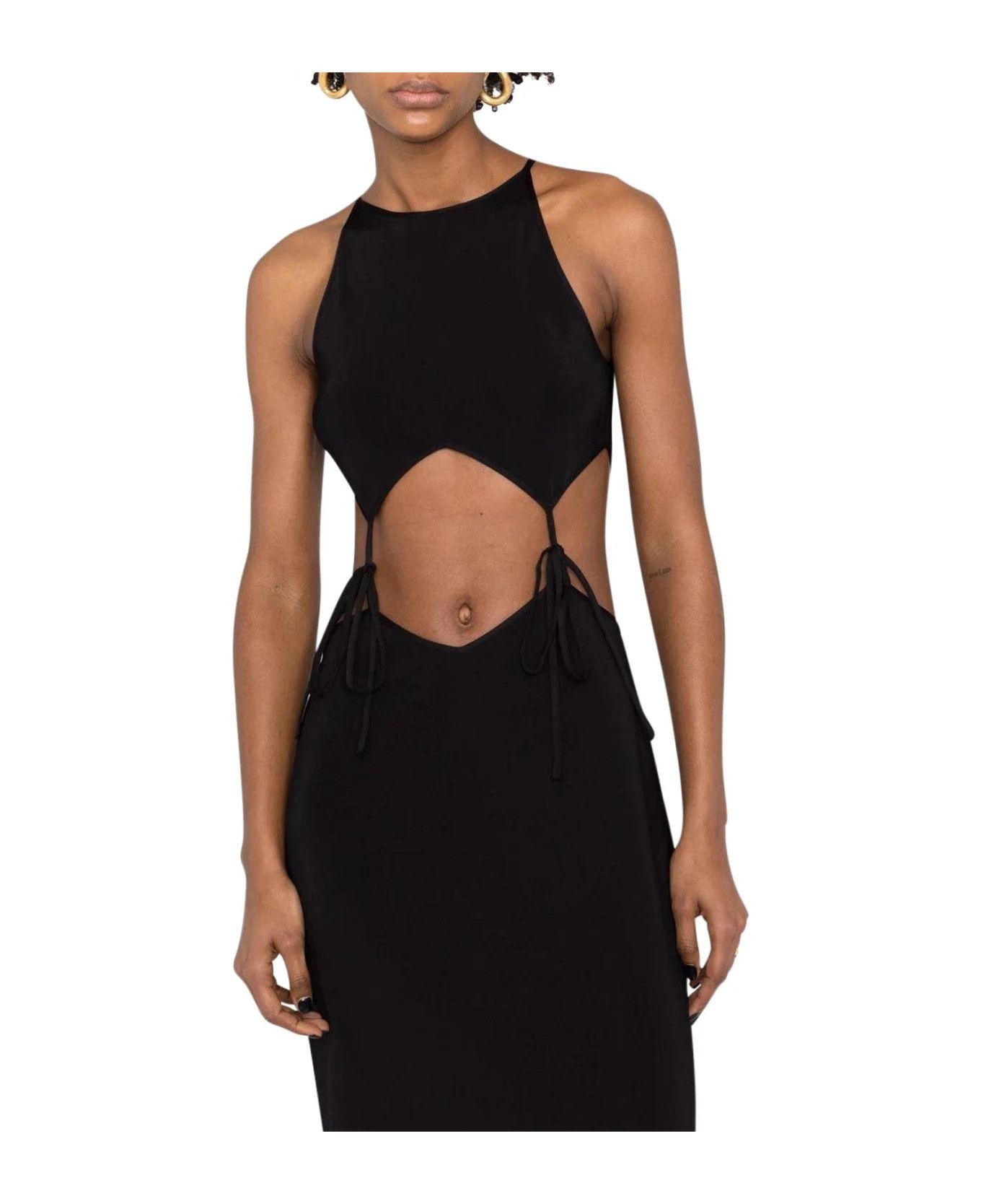 Bottega Veneta o1y0725 Mini Dress in Black Size S / US 4 / IT 40 - 2 Thumbnail