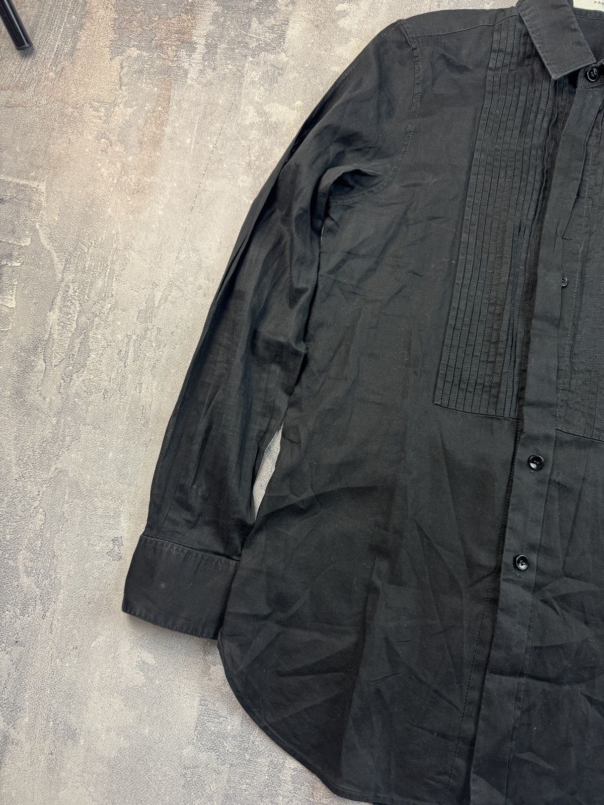 Saint Laurent Paris Saint Laurent Paris Pleated Tuxedo Shirt - Black Small Build Size US XS / EU 42 / 0 - 2 Thumbnail
