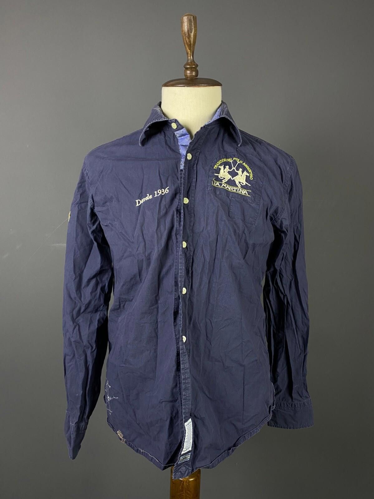 La Martina La Martina Buenos Aires Blue Desde Down Shirt Size 2XL Size US XXL / EU 58 / 5 - 1 Thumbnail