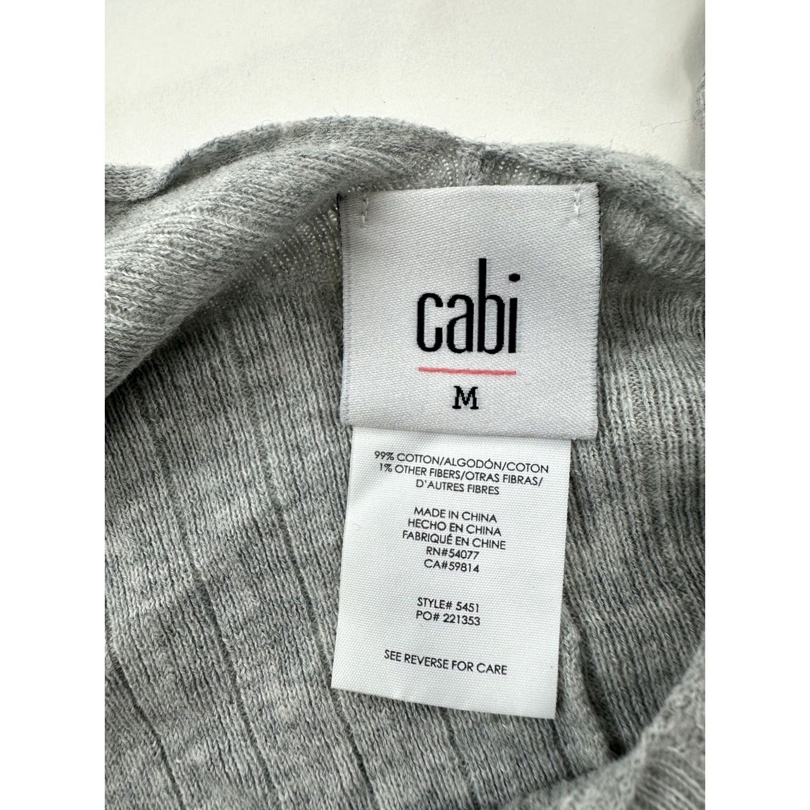 Vintage Cabi Shirt Womens Medium Gray Watson Pullover Lightweight Style #5451 Ladies Size M / US 6-8 / IT 42-44 - 6 Thumbnail