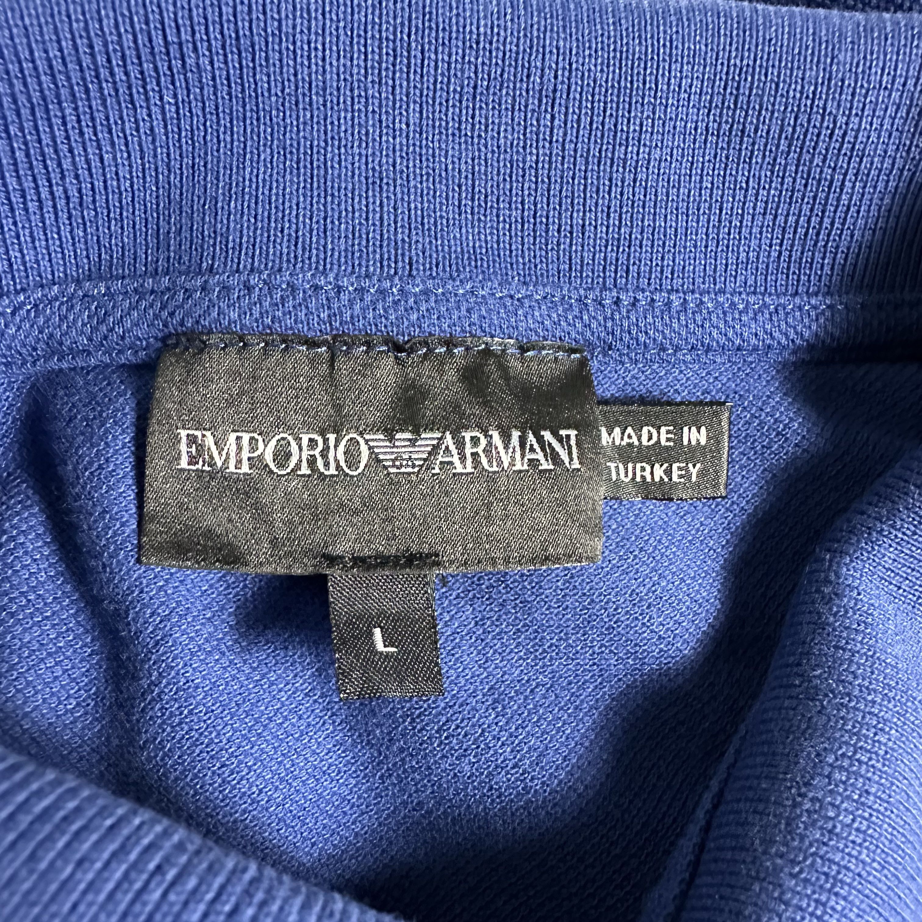 Emporio Armani 🔥RARE🔥Emporio Armani Spell Out Polo Shirt Size US L / EU 52-54 / 3 - 4 Thumbnail