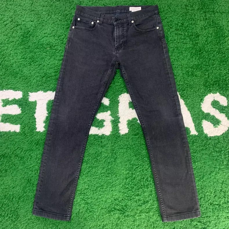 Alexander McQueen Alexander McQueen Black Straight Denim Pants- DMC Size US 31 - 1 Thumbnail