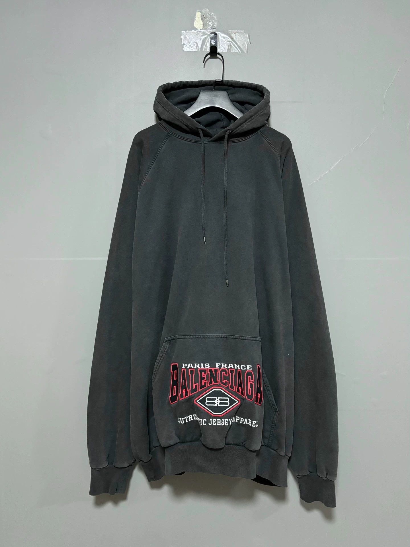 Balenciaga washed Batman logo hoodie