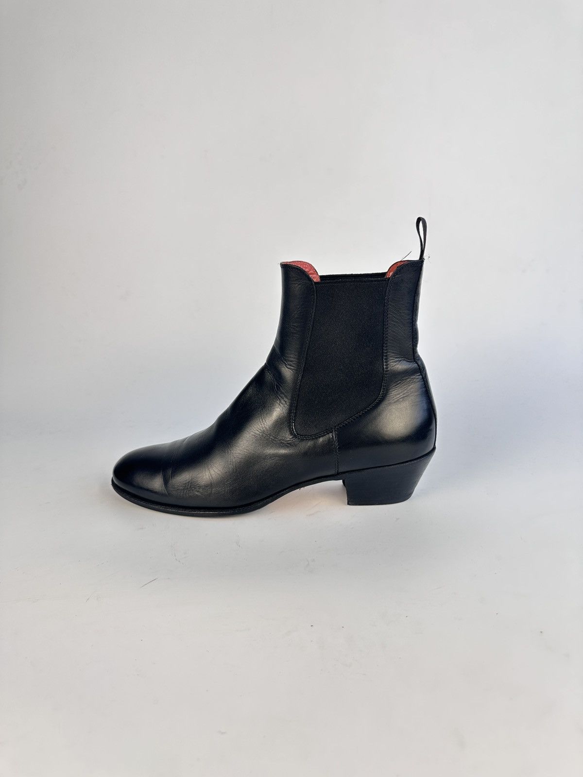 Santoni Santoni Italy Black Leather Chelsea Boots 38.5 Ankle Boots Size US 8 / IT 38 - 12 Thumbnail