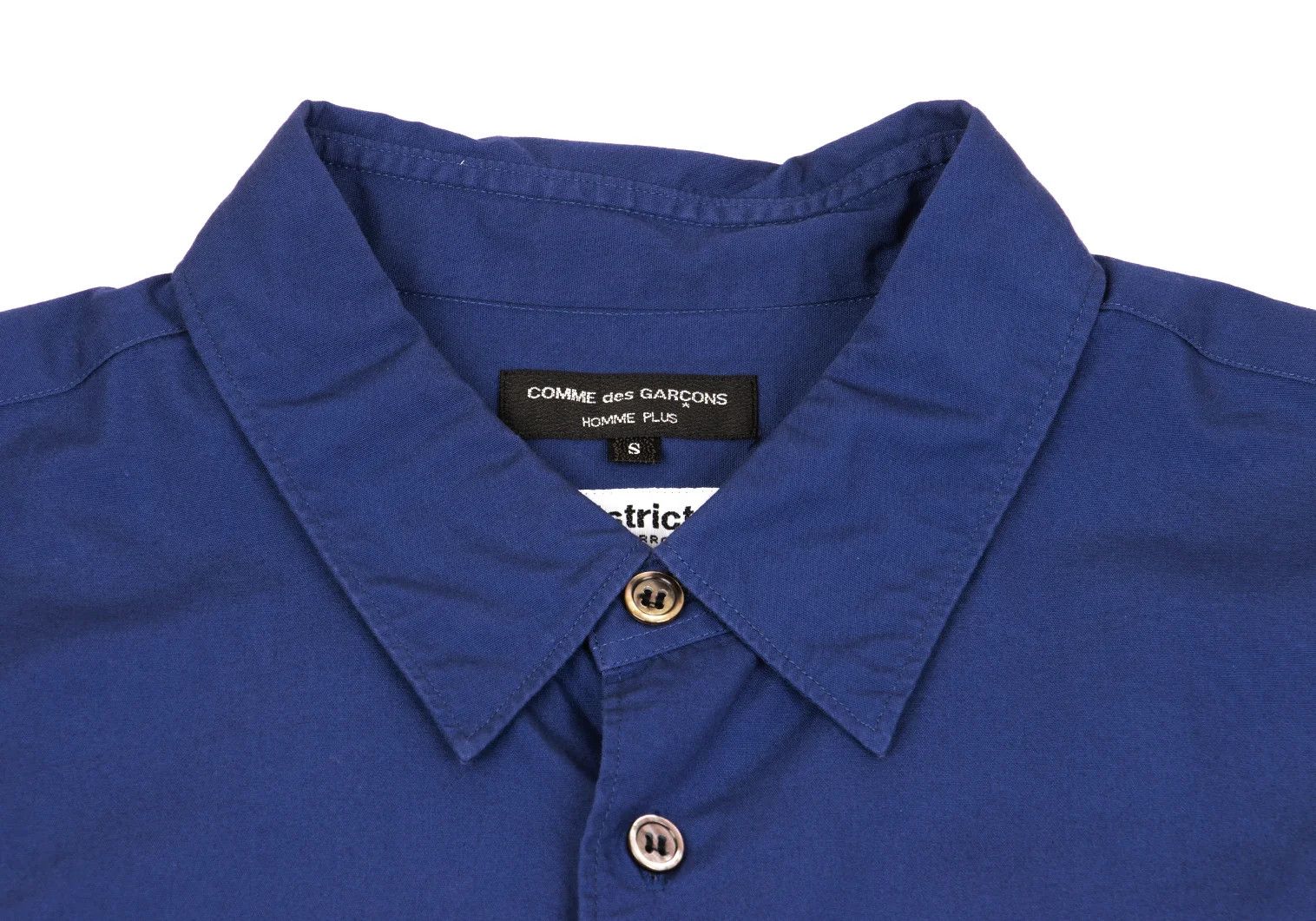 Comme des Garcons Homme Plus Cotton Regular Collar Long Sleeve Shirt Blue S Size US S / EU 44-46 / 1 - 3 Thumbnail