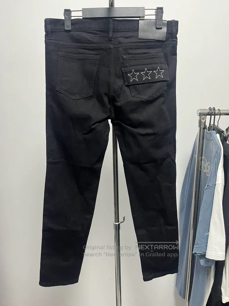 Givenchy Givenchy SizeS Black Five-Star Denim Jeans Size US 32 / EU 48 - 2 Thumbnail