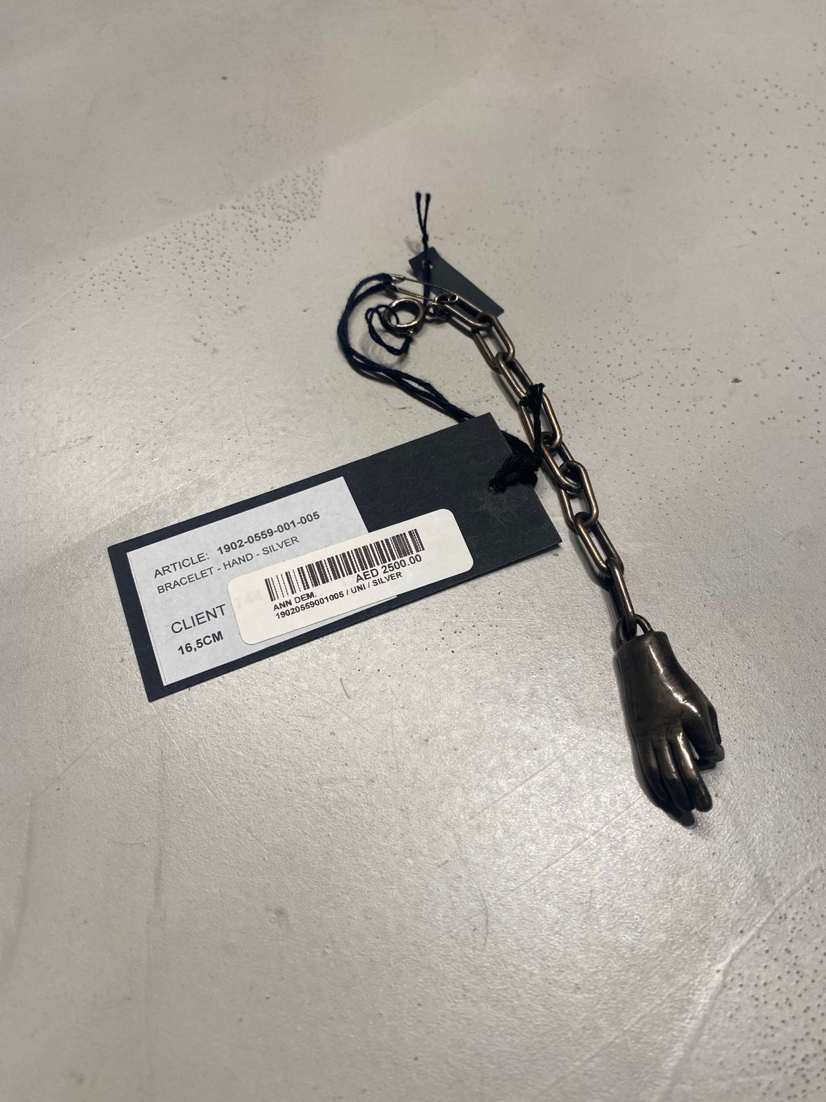 Ann Demeulemeester SILVER HAND BRACELET Size ONE SIZE - 4 Thumbnail