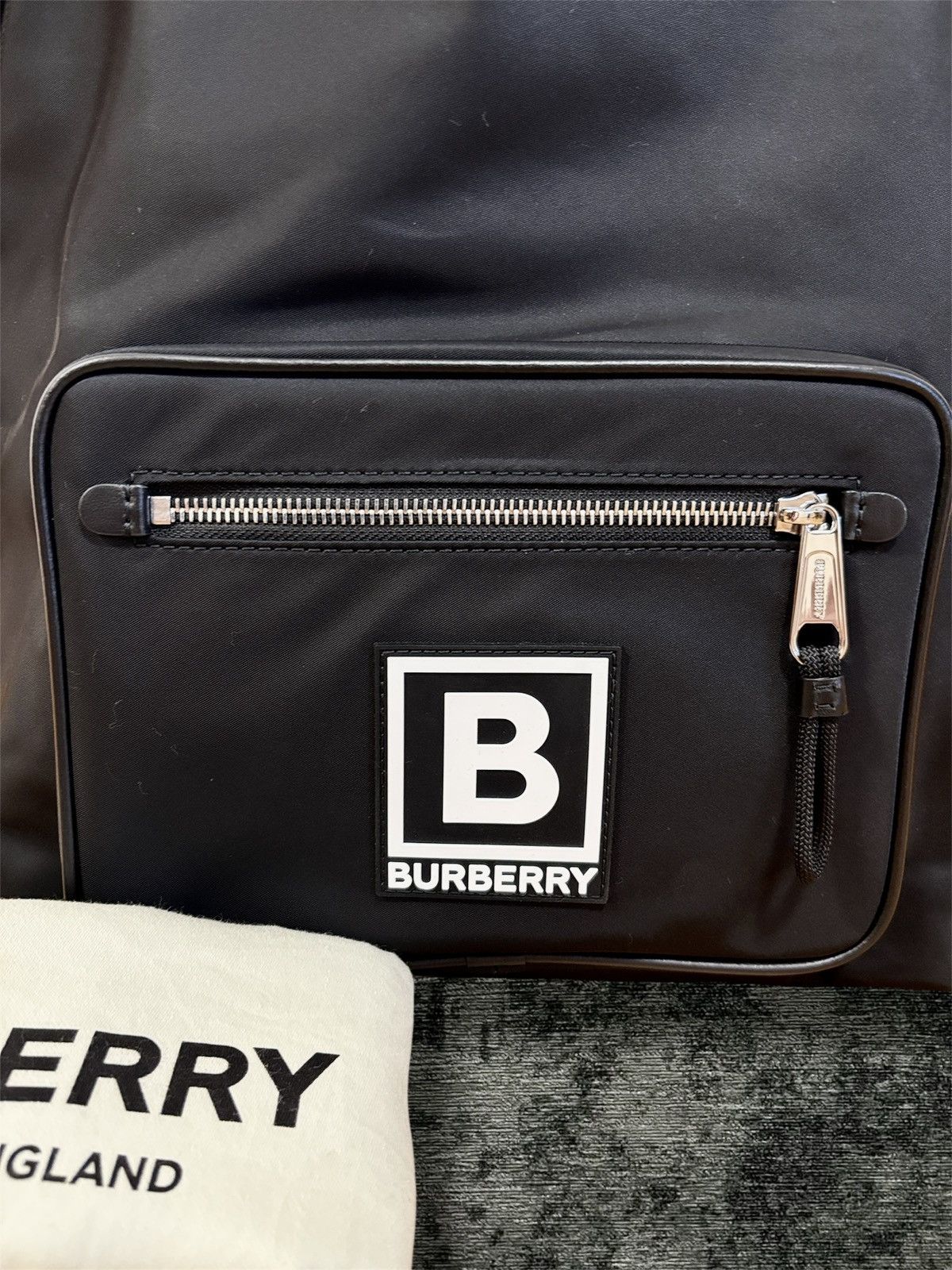 Burberry Burberry Black Logo Backpack Size ONE SIZE - 3 Thumbnail