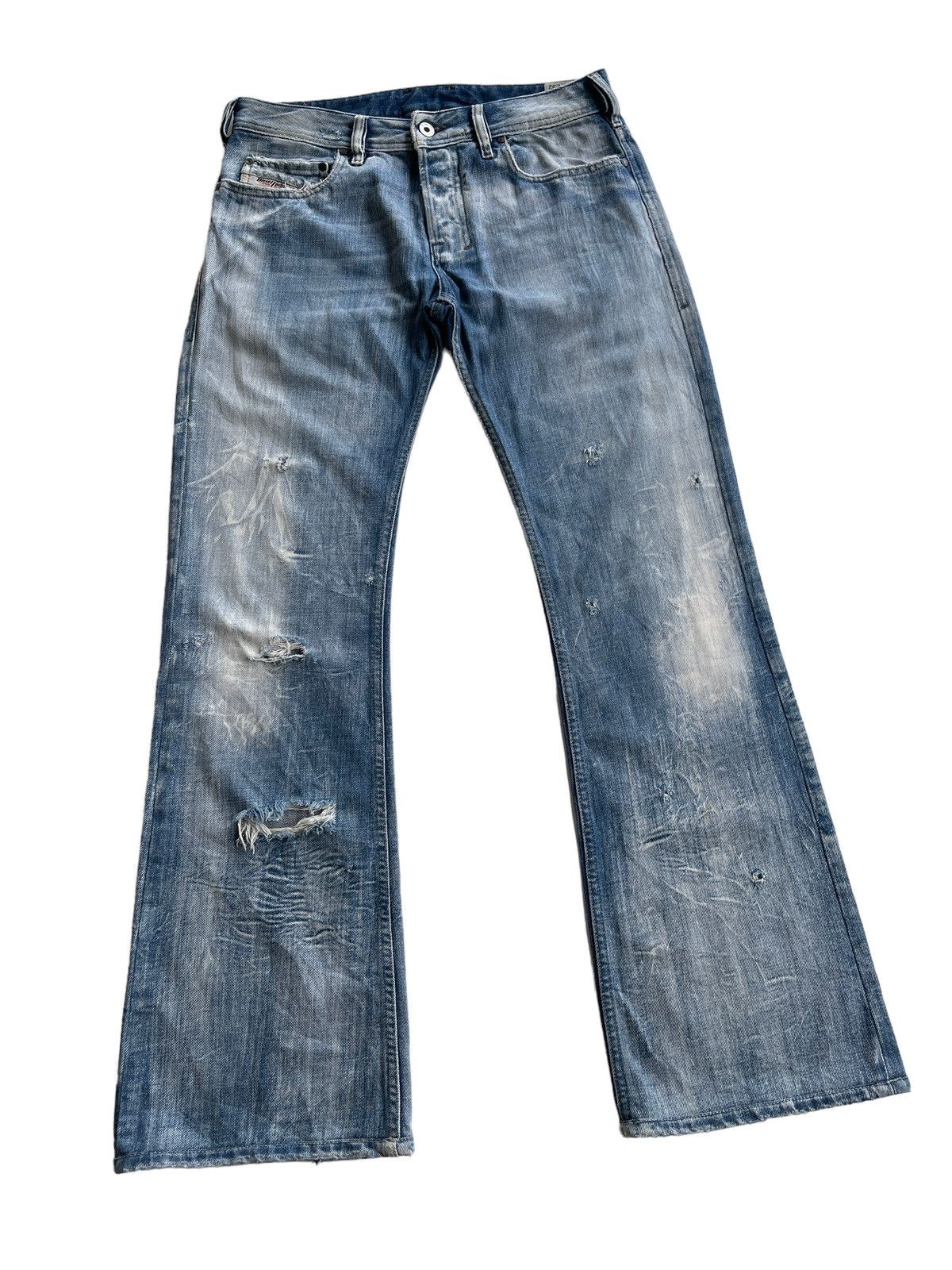 Diesel Diesel Zathan Distressed Flare Denim Size US 30 / EU 46 - 6 Thumbnail