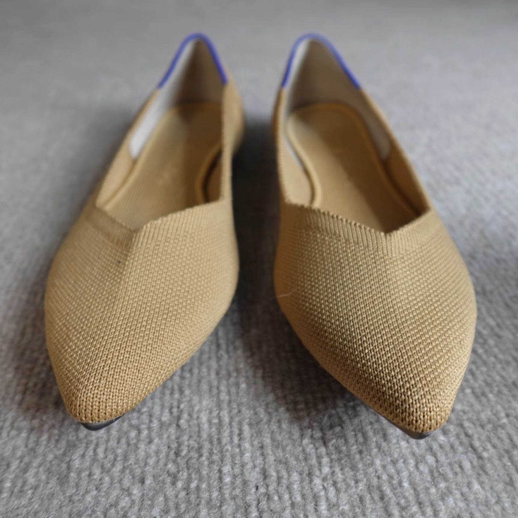 Rothy's Rothy’s Women Flat 8.5 Beige Ecru Point Solid Slip On Summer Casual Women Flats Size US 9 / IT 39 - 2 Thumbnail