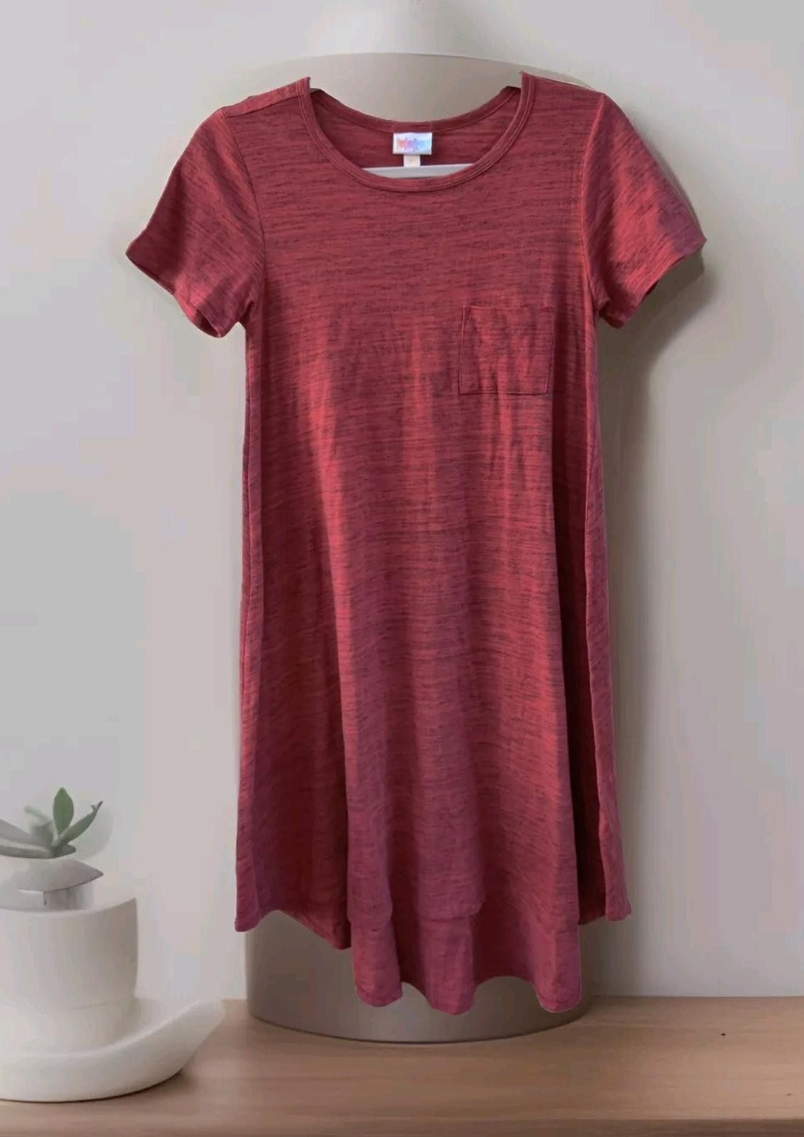 Other LulaRoe Carly Swing Shift T Shirt Dress XXS Hi Low Red Size XXS / US 00 / IT 34 - 1 Thumbnail