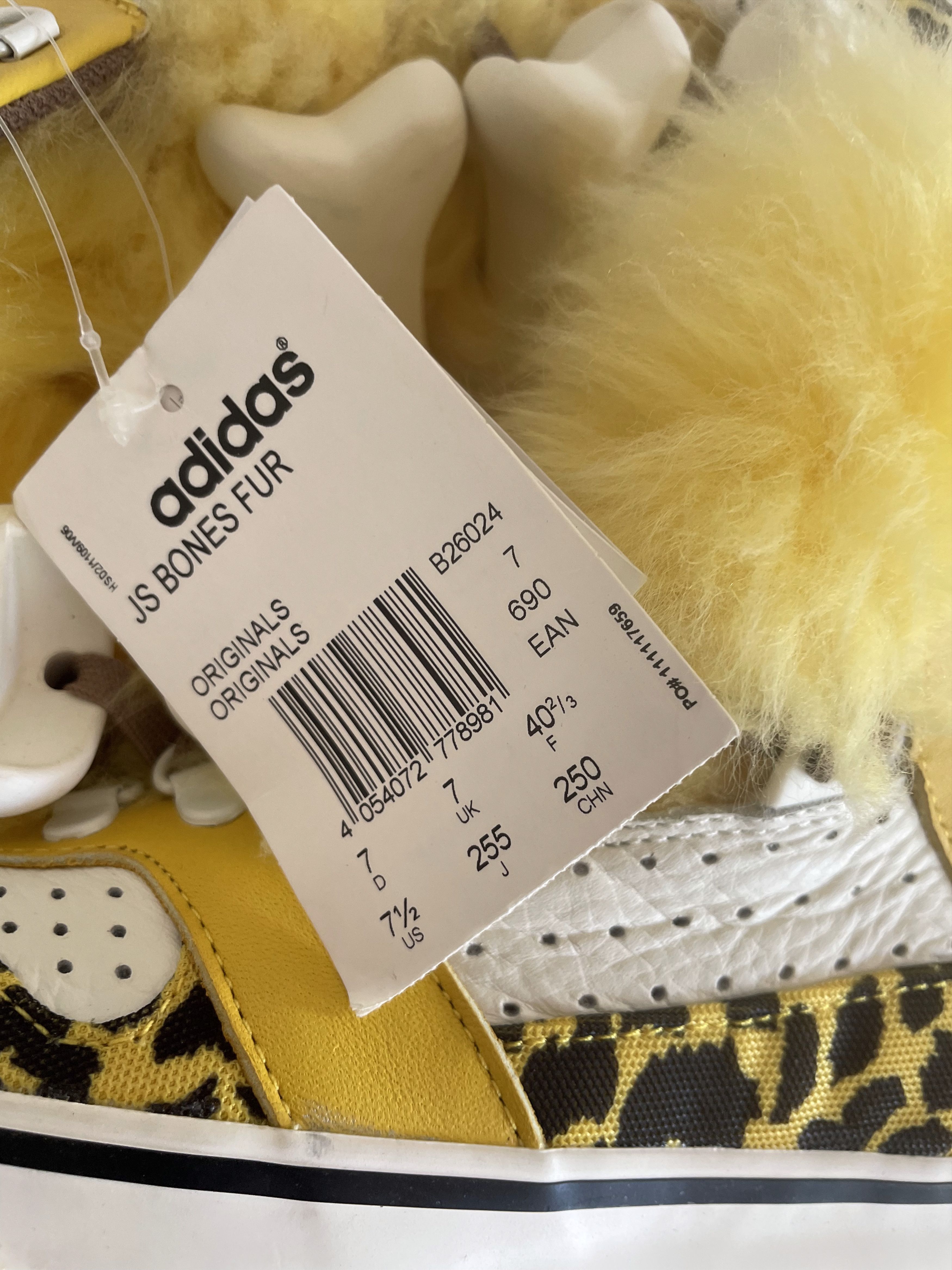 Adidas × Jeremy Scott JS Bones Fur Sneakers Size US 7.5 / EU 40-41 - 17 Thumbnail