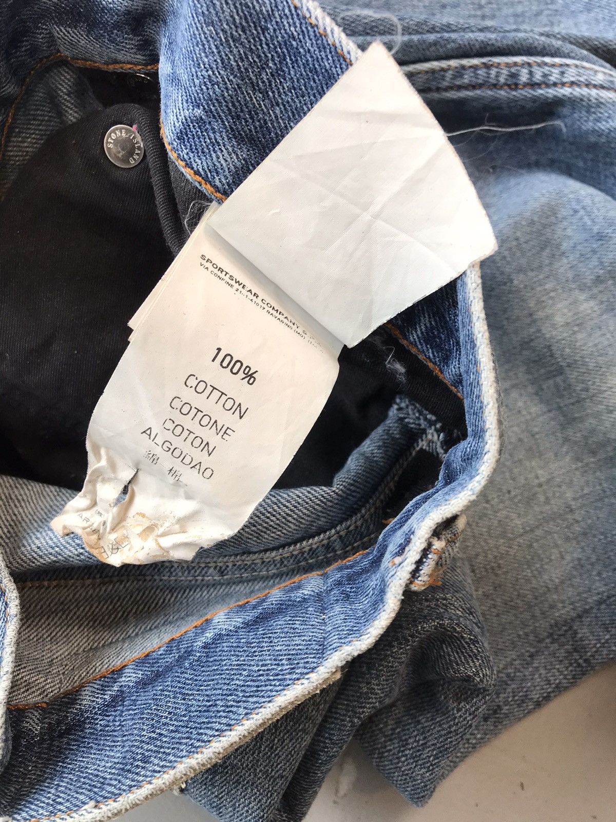 Stone Island × Vintage Vintage stone island straight fit denim Size US 36 / EU 52 - 7 Thumbnail