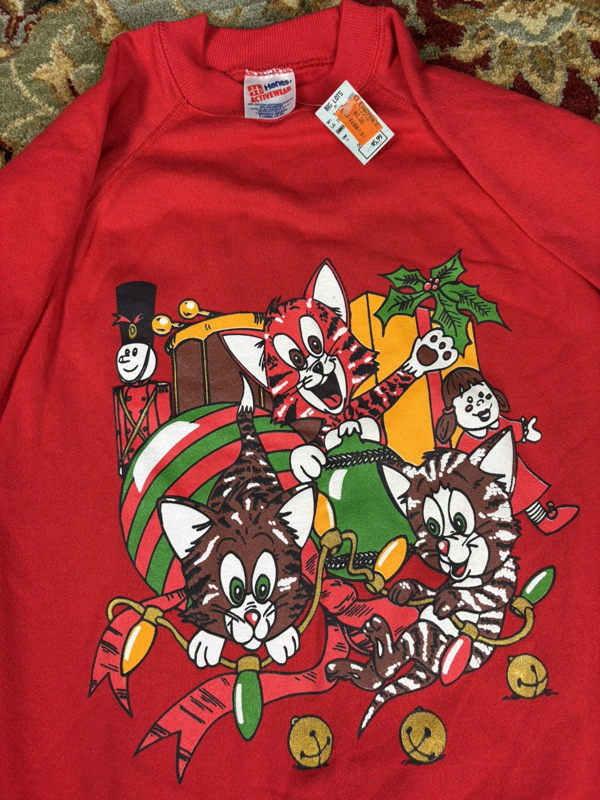 Hanes × Vintage Vintage 90s graphic Christmas Sweatshirt Crewneck Size US XL / EU 56 / 4 - 3 Thumbnail