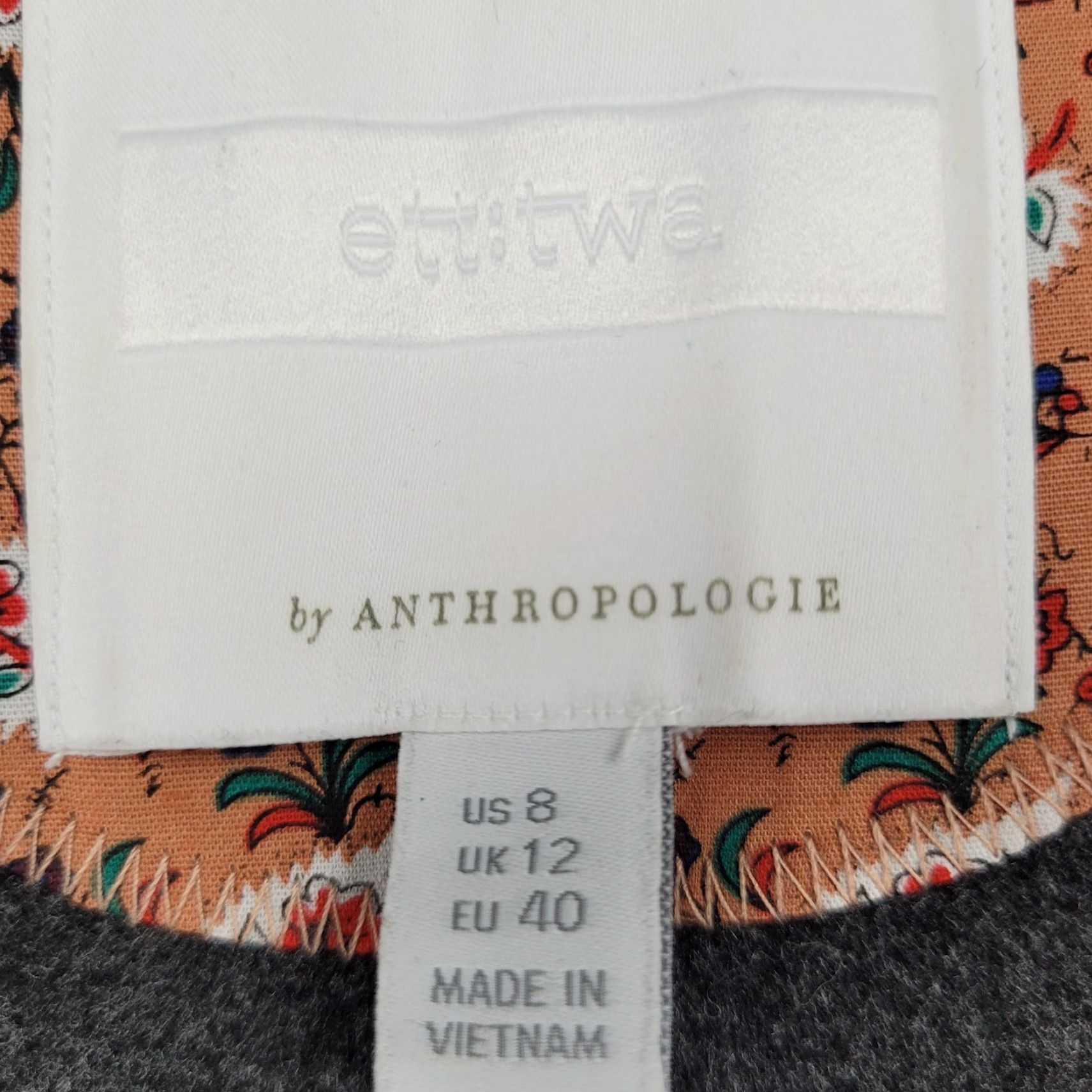 Anthropologie Ett:Twa Anthropologie Grey Double Breasted Buttoned Stretch Lined Jacket 8 Size M / US 6-8 / IT 42-44 - 3 Thumbnail