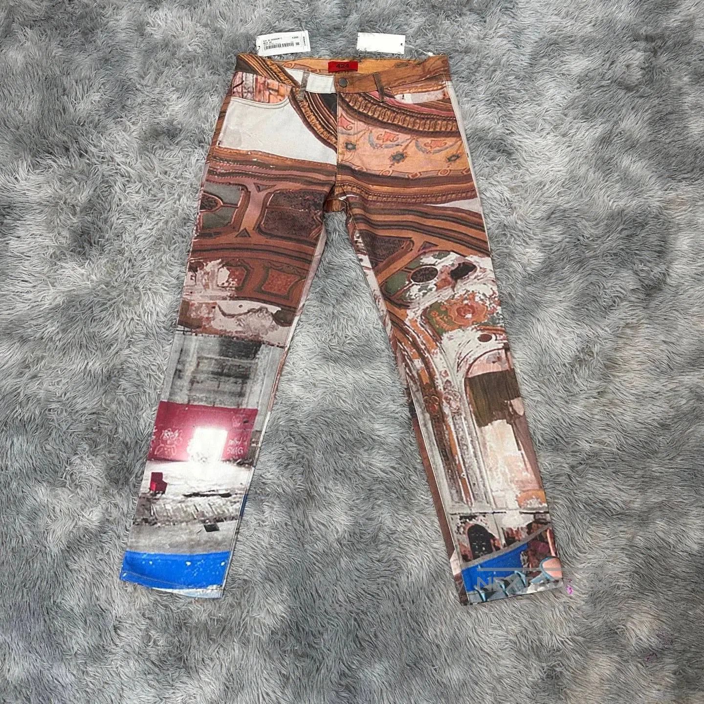 Stussy graffiti dyed denim pants for runway stars. Size US 32 / EU 48 - 1 Thumbnail