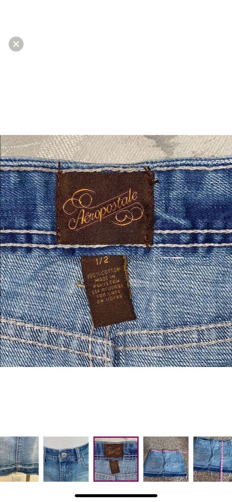 Aeropostale Aeropostale mini denim skirt size 1/2 Size 26" / US 2 / IT 38 - 2 Thumbnail