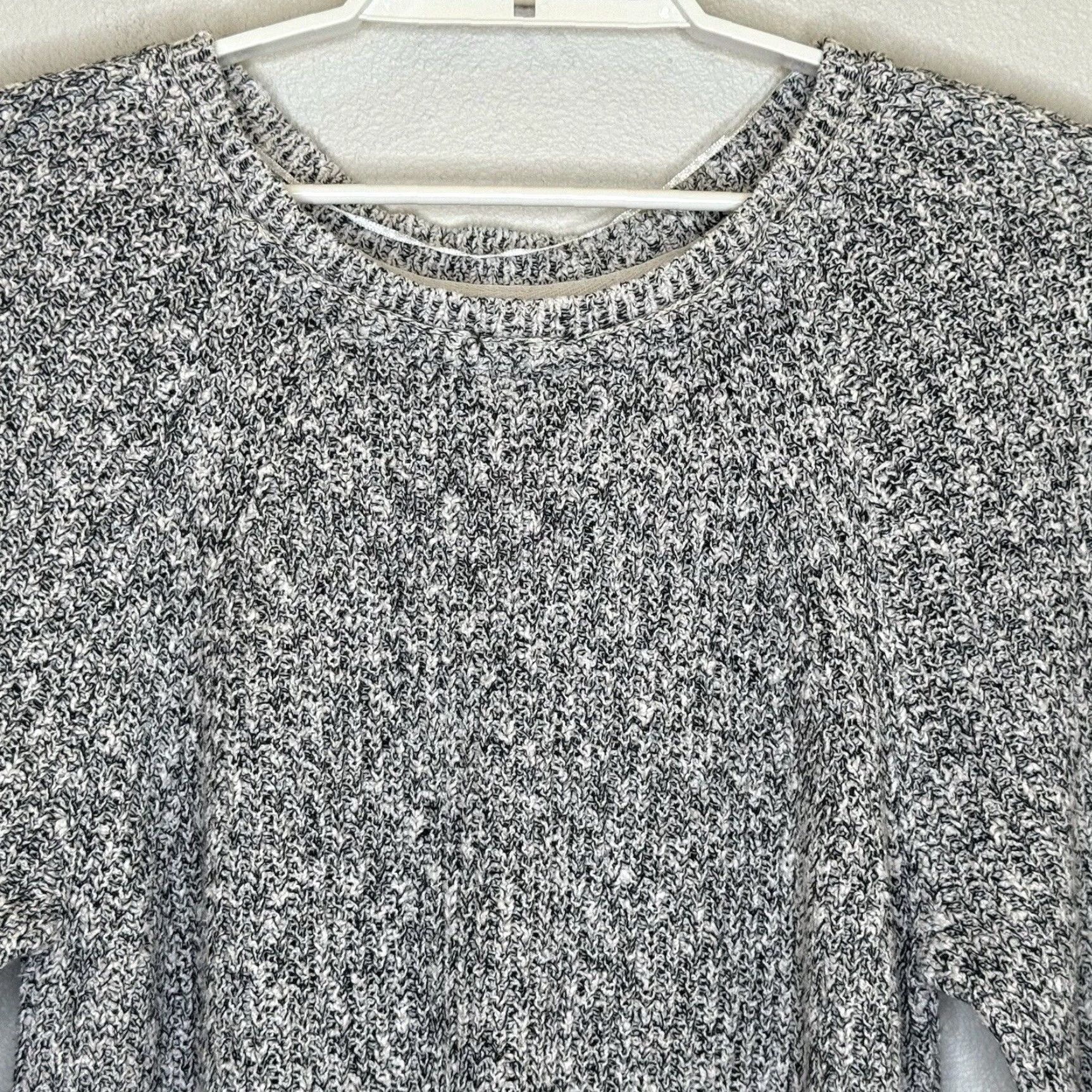 Free People Free People Sweater Pullover Long Sleeve White Black Cotton Blend Knit Sz Large Size L / US 10 / IT 46 - 2 Thumbnail