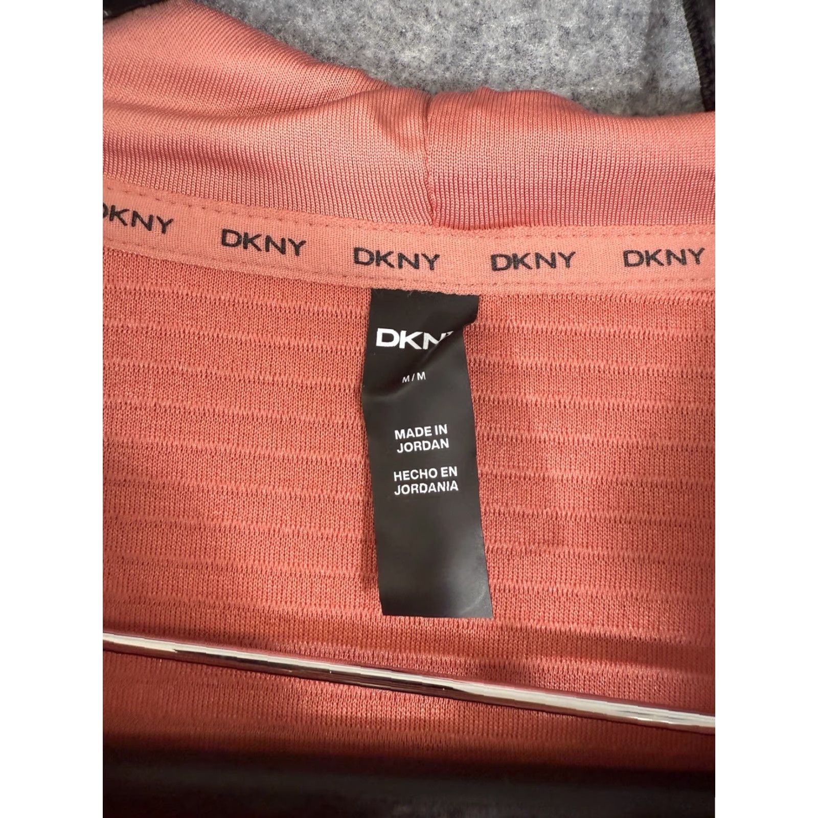 DKNY VINTAGE: DKNY Ottoman Full-Zip Hoodie Womens M Faded Rose Ribbed Stretch Pockets NWT Size M / US 6-8 / IT 42-44 - 5 Thumbnail