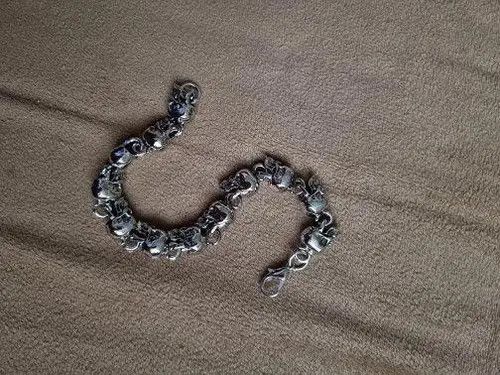 Jewelry Beaded Skull Bracelets Size ONE SIZE - 4 Thumbnail