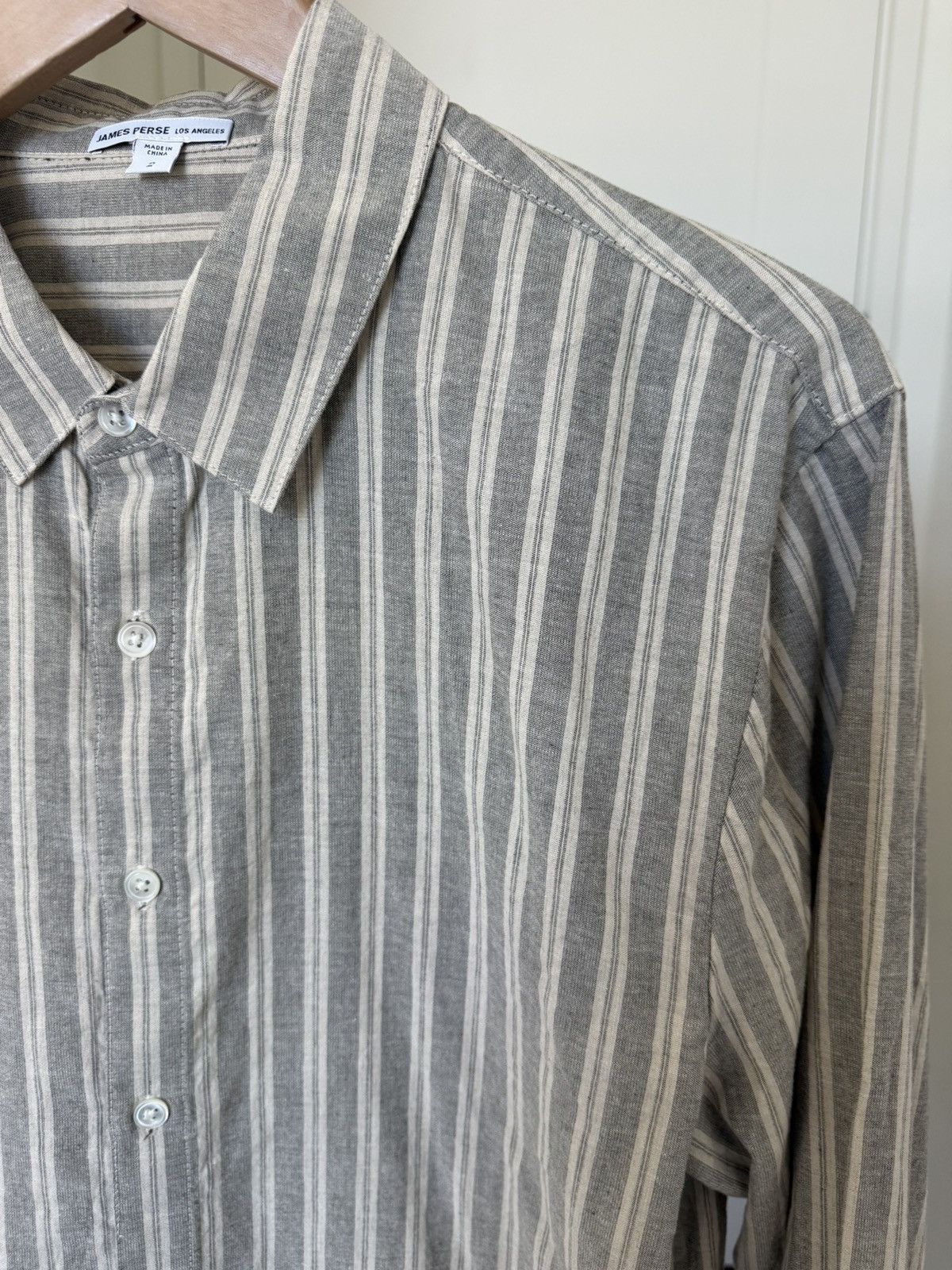 James Perse James Perse Striped Classic Shirt Size US M / EU 48-50 / 2 - 3 Thumbnail