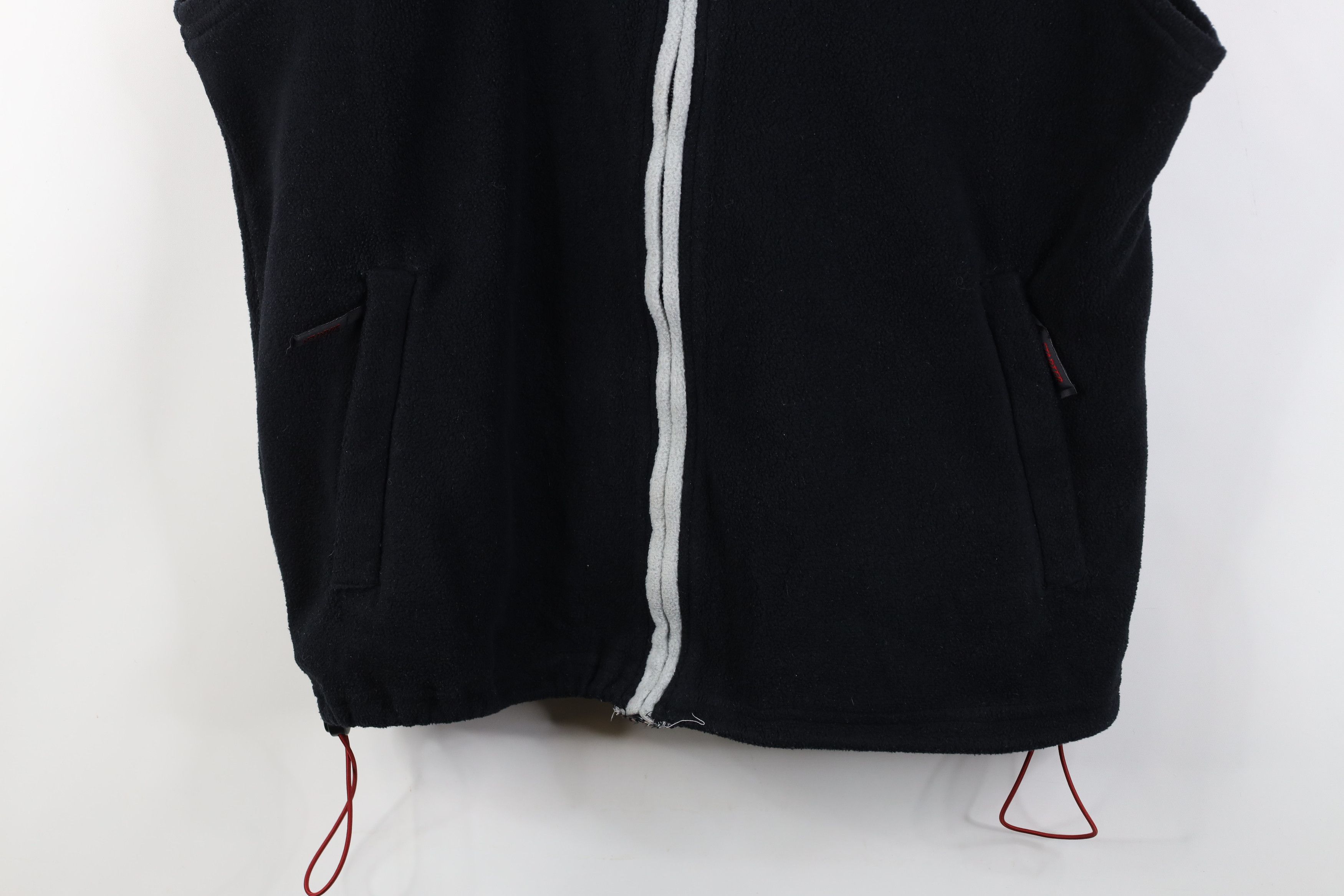 Starter Vintage 90s Starter Sleeveless Fleece Full Zip Hoodie Black Size US L / EU 52-54 / 3 - 3 Thumbnail