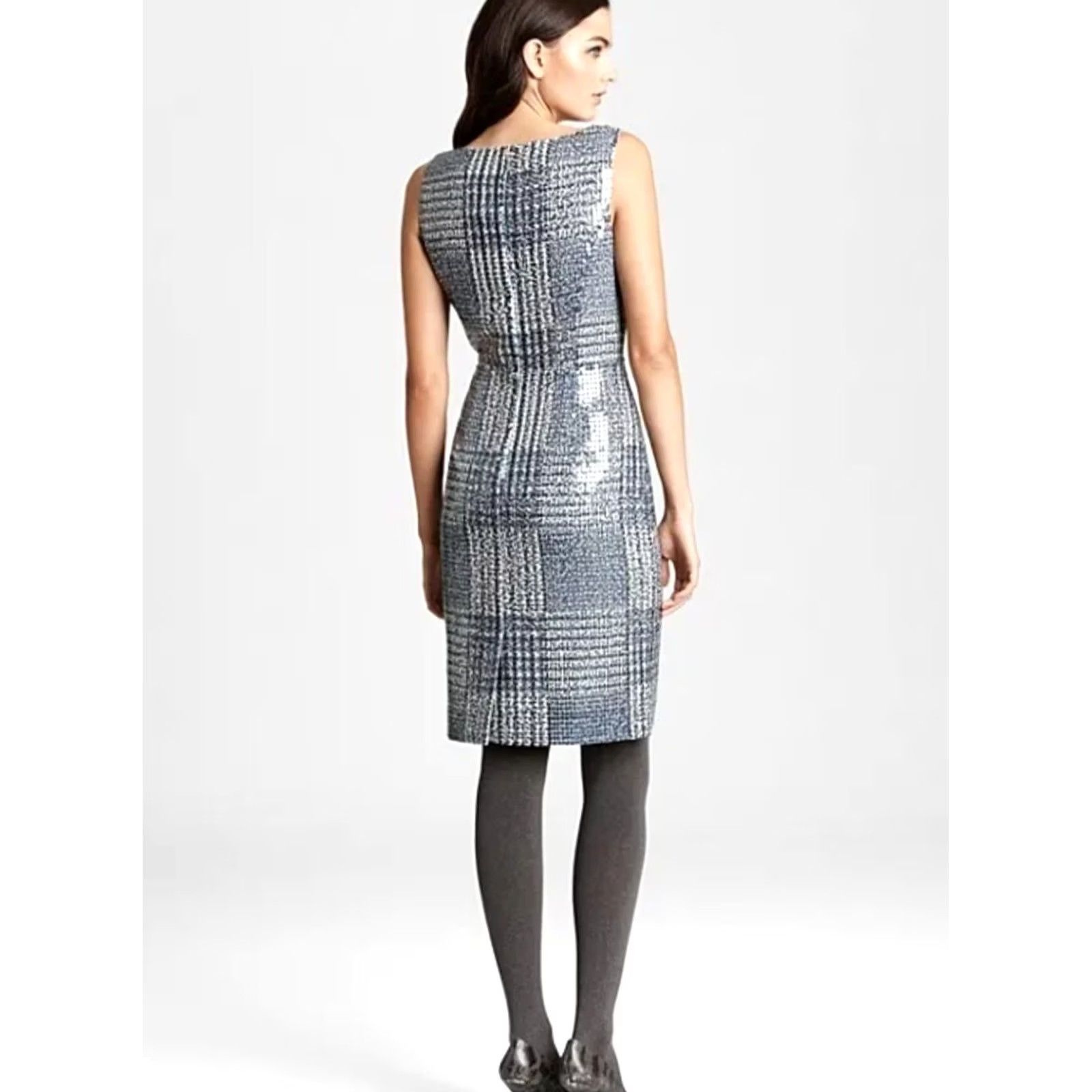 Tory Burch Tory Burch Bristol Sequined Tweed Houndstooth Dress Timberwolf Multi Women's 8 Size M / US 6-8 / IT 42-44 - 2 Thumbnail