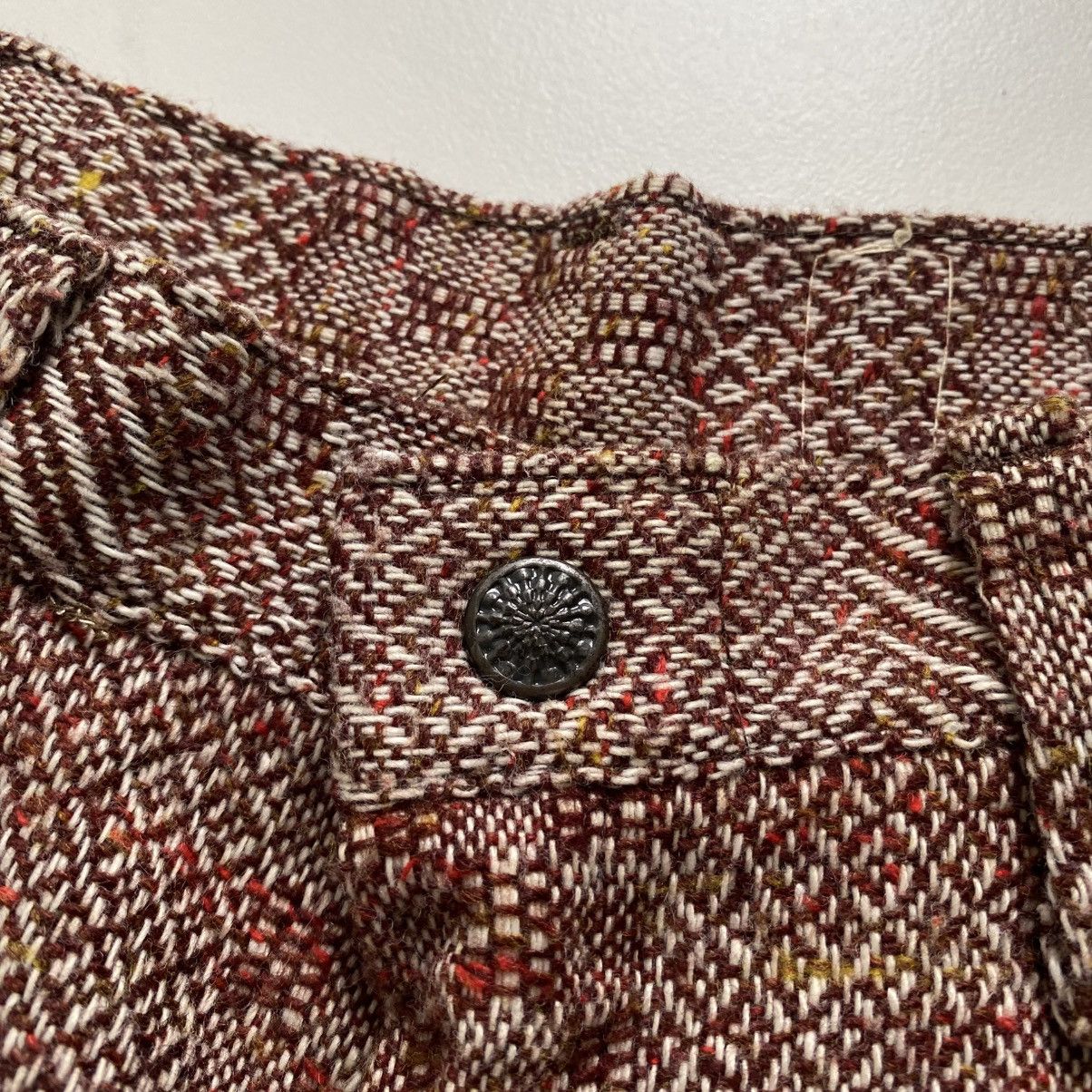 Vintage Vintage 1970s 70s Bell Bottom Flare Pants Tweed 29” Waist Size 29" - 3 Thumbnail