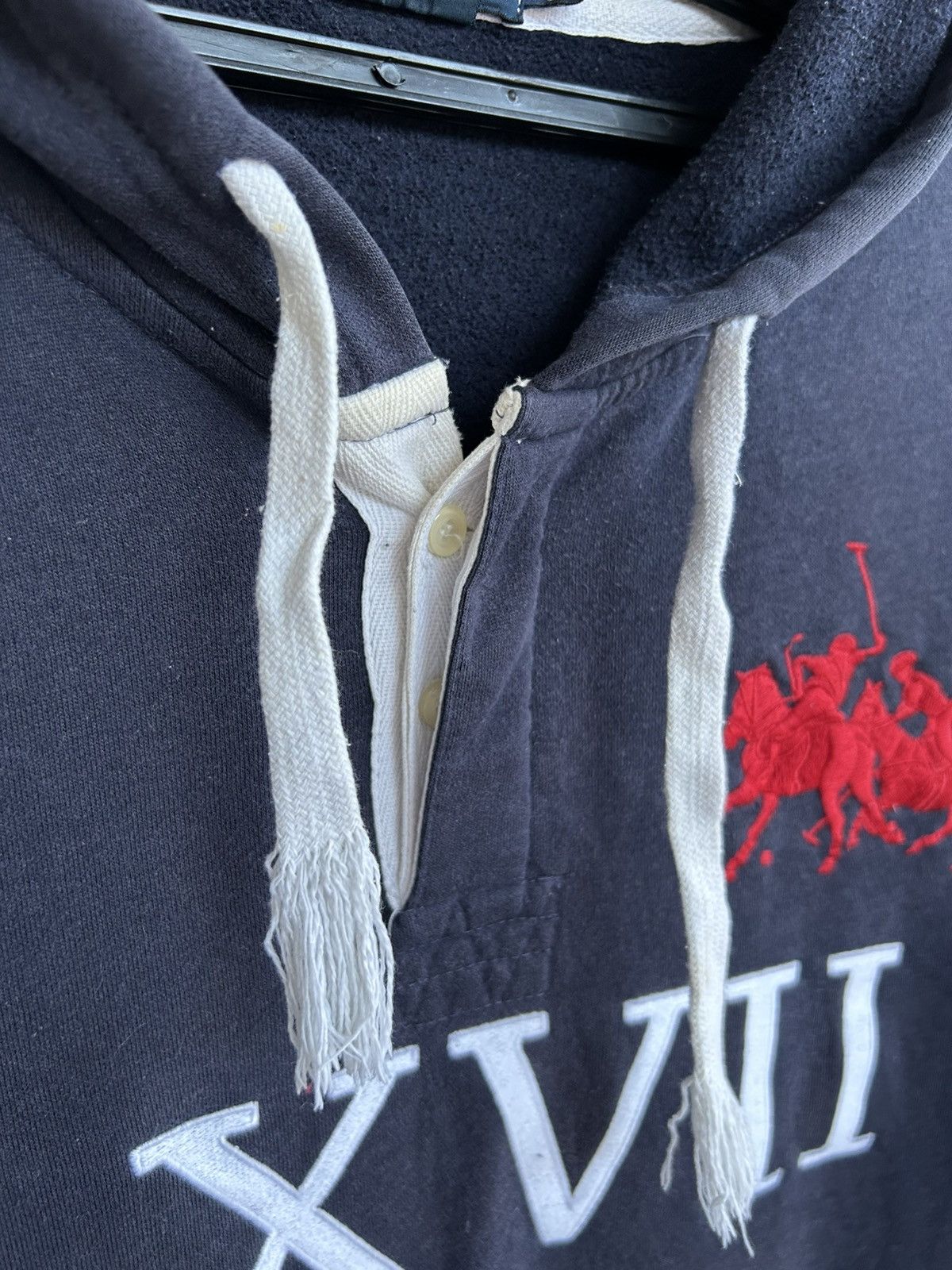 Polo Ralph Lauren × Ralph Lauren × Vintage Vintage Polo by Ralph Lauren Half Buttons Up Hoodie Size US L / EU 52-54 / 3 - 8 Thumbnail