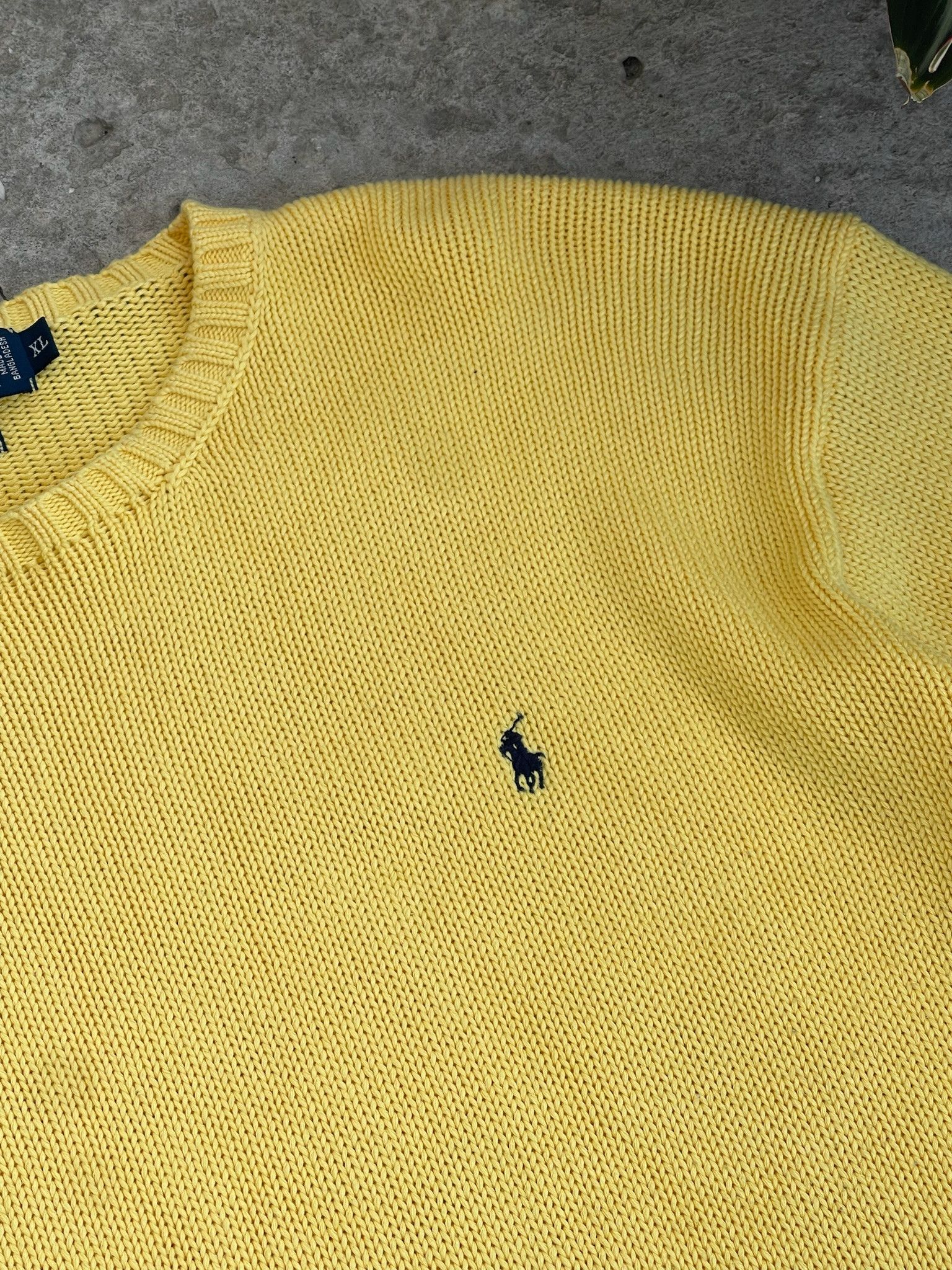 Polo Ralph Lauren Vintage Polo Ralph Lauren Yellow Knit Sweater Size US XL / EU 56 / 4 - 9 Thumbnail
