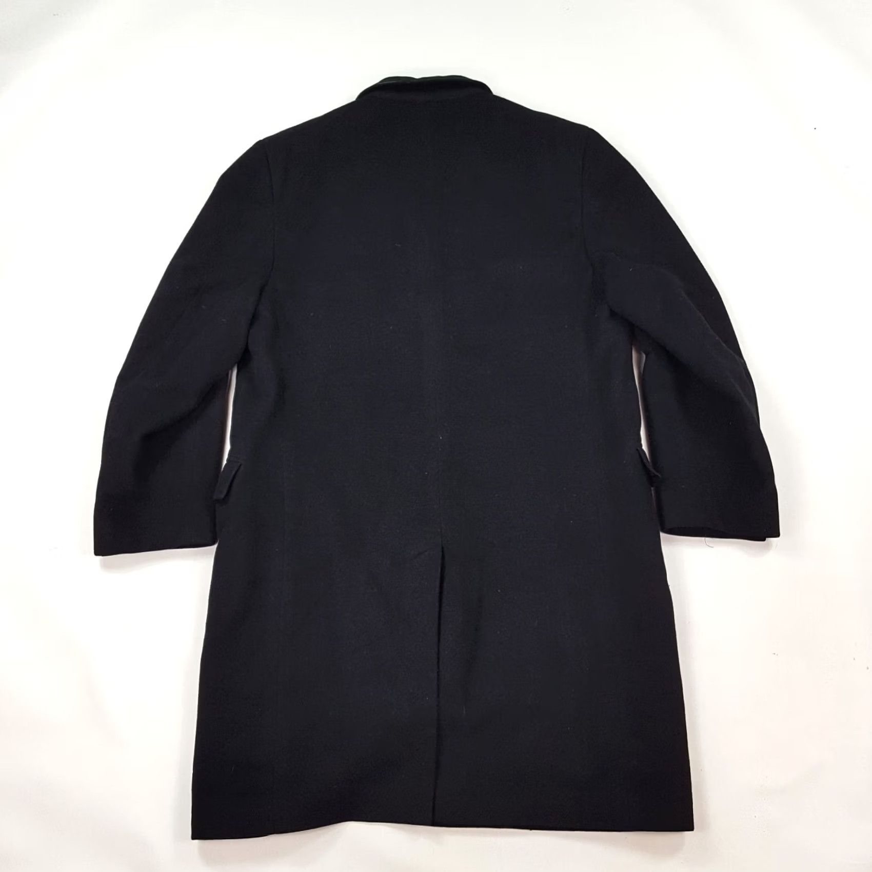 Vintage Alpacuna Cashmere Men's Large Black Overcoat Peacoat Wool 3 Button Luxury Soft Size US L / EU 52-54 / 3 - 5 Thumbnail
