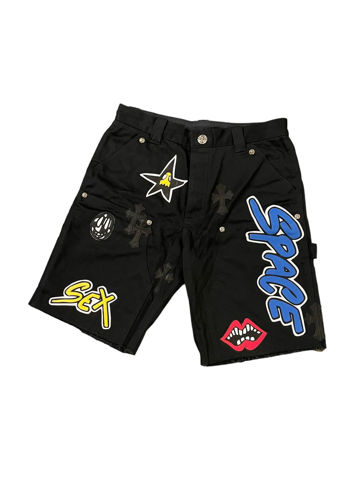 Chrome Hearts 1/5 Matty Boy Patch & Cross Patch Carpenter Shorts Size US 32 / EU 48 - 3 Thumbnail