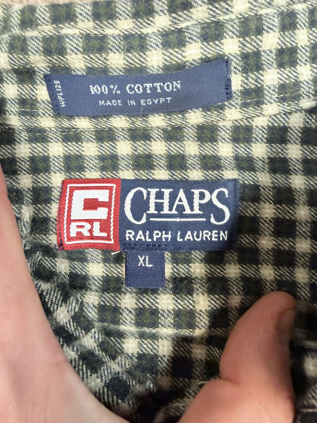 Chaps Ralph Lauren Vintage Ralph Lauren Chaps Yellow Checkered Button Up Size US XL / EU 56 / 4 - 4 Thumbnail