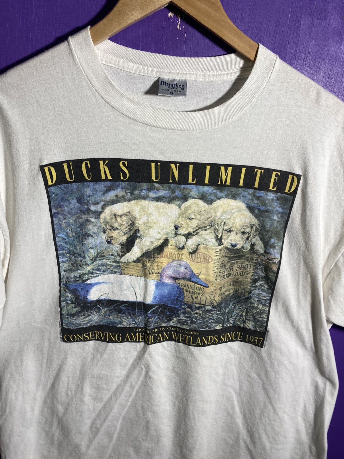 Vintage Vintage 90s Ducks unlimited conserving wetlands t-shirt Size US XL / EU 56 / 4 - 3 Thumbnail