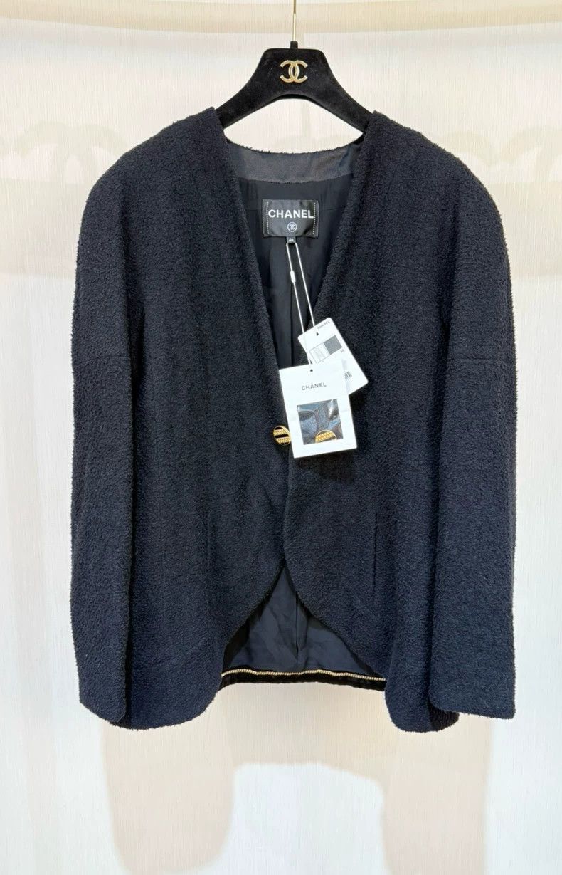 Chanel Chanel 19 Egypt Series Black Tweed Single Button Jacket Size L / US 10 / IT 46 - 2 Thumbnail