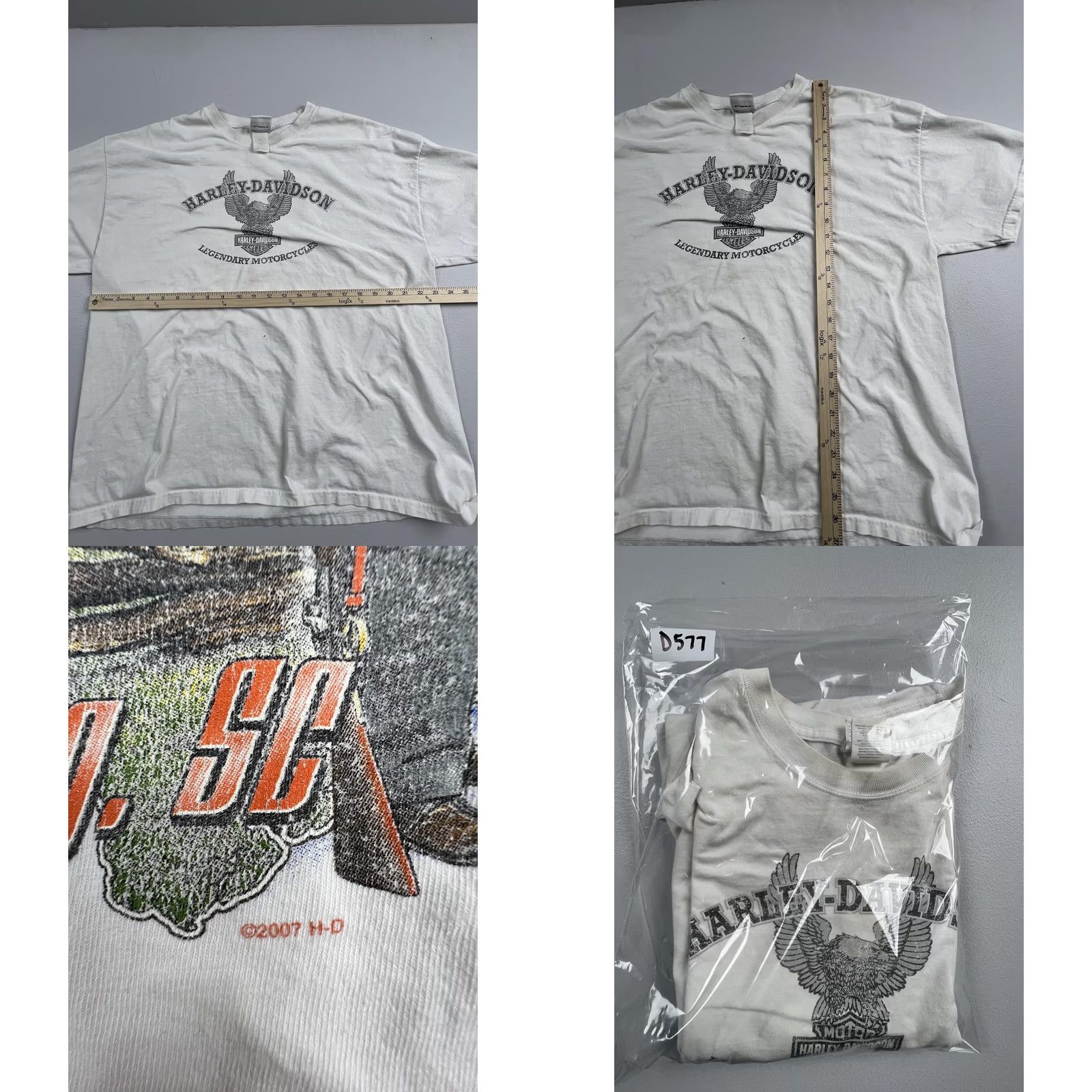 Harley Davidson Harley-Davidson Shirt Mens 2XL White Spartanburg SC Graphic Tee 2007 Biker Size US XXL / EU 58 / 5 - 8 Thumbnail