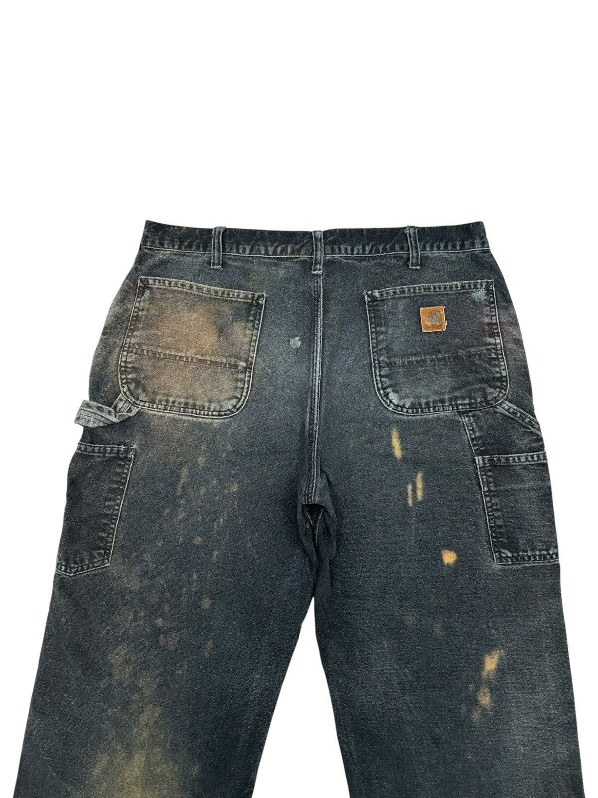 Kapital CARHARTT THRASHED DISTRESSED TYE DYE CUT LEG BAGGY JEANS Size US 36 / EU 52 - 6 Thumbnail