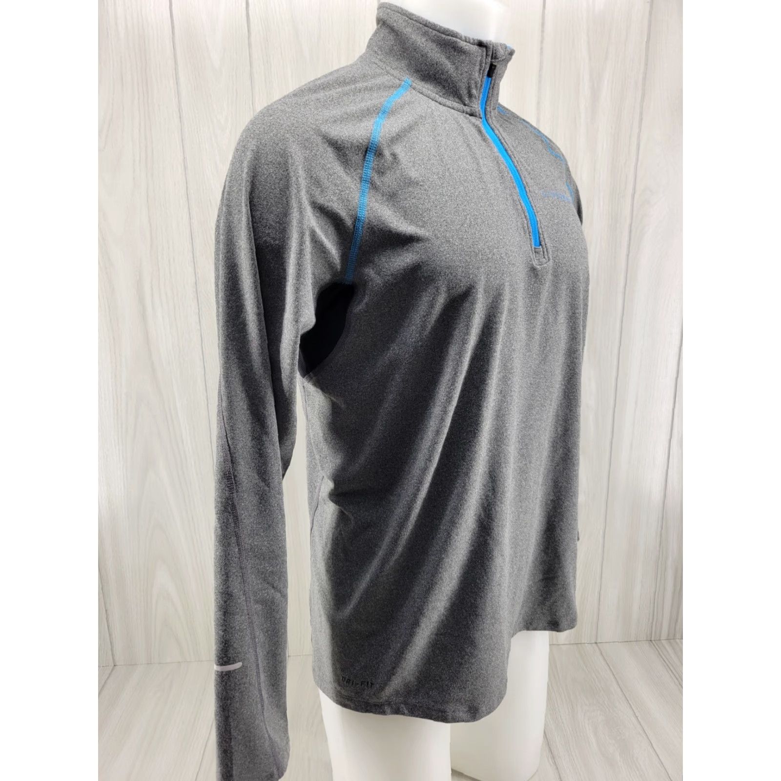 Nike Nike Fit Livestrong 1/4 Zip LS Pullover Performance Shirt Mens Size Medium Gray Size US M / EU 48-50 / 2 - 4 Thumbnail