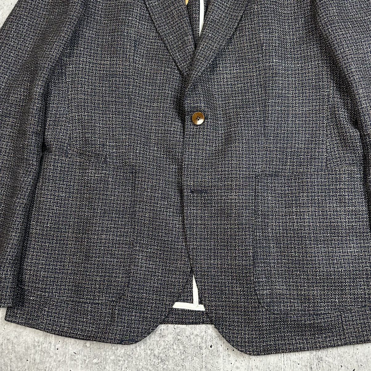 Savile Row Savile Row by Club of Gents Slim Fit Wool Linen Sport Blazer Size 50R - 5 Thumbnail