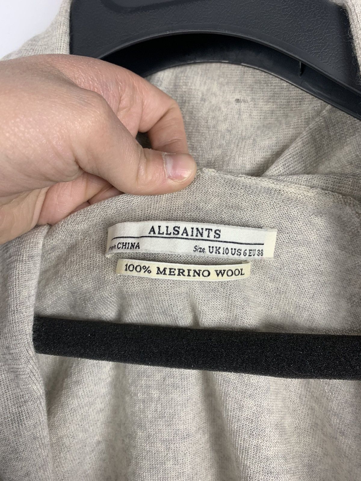 Allsaints Designer Allsaints Merino Wool Cardigan Sweatsr Size UK 10 Size M / US 6-8 / IT 42-44 - 6 Thumbnail